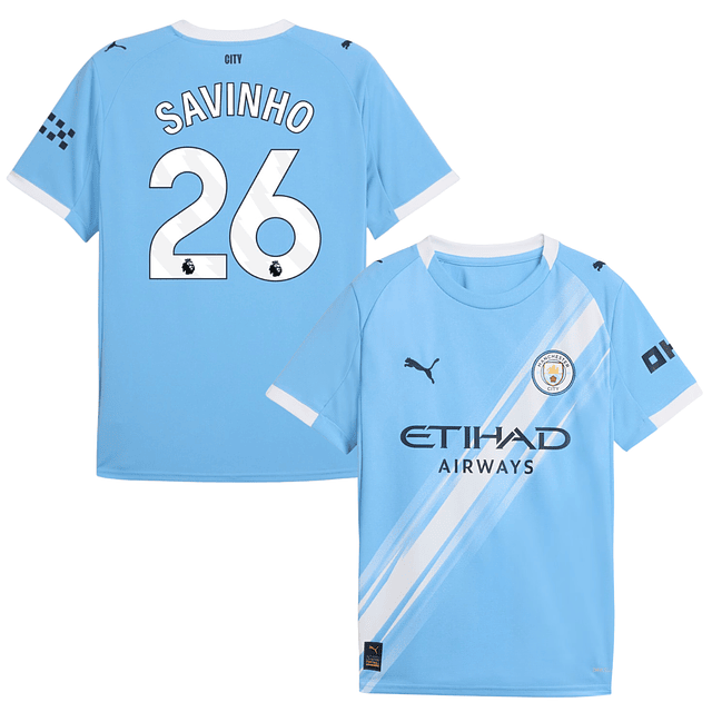Criança - Camisola principal Man City 25/26 - Savinho 26