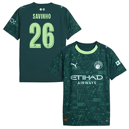 Criança - Camisola Man City EA Sports 25/26 - Savinho 26