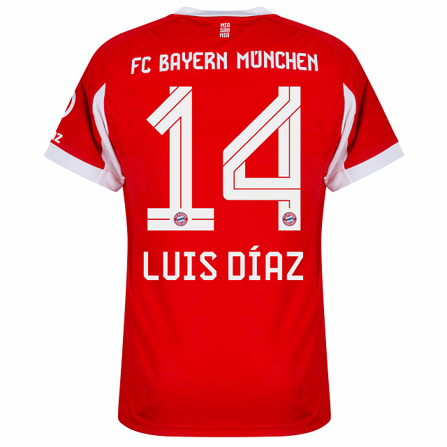 Criança - Camisola principal Bayern Munique 25/26 - Luis Díaz 14