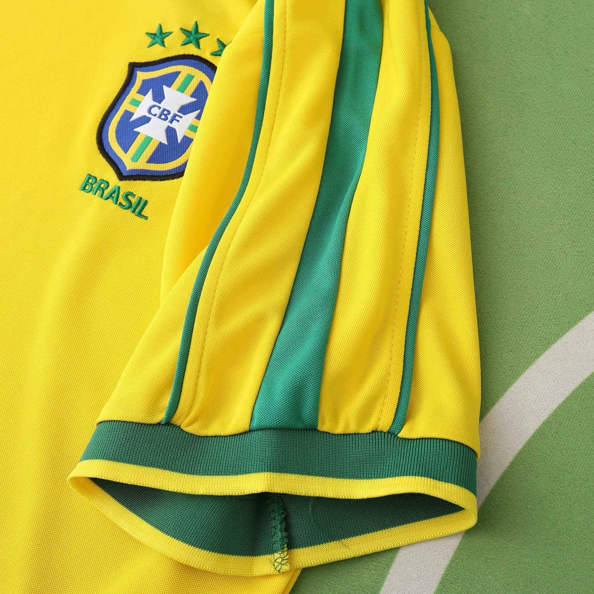 Camisola principal Brasil 1998 - Ronaldo 9 - Versão adepto 10