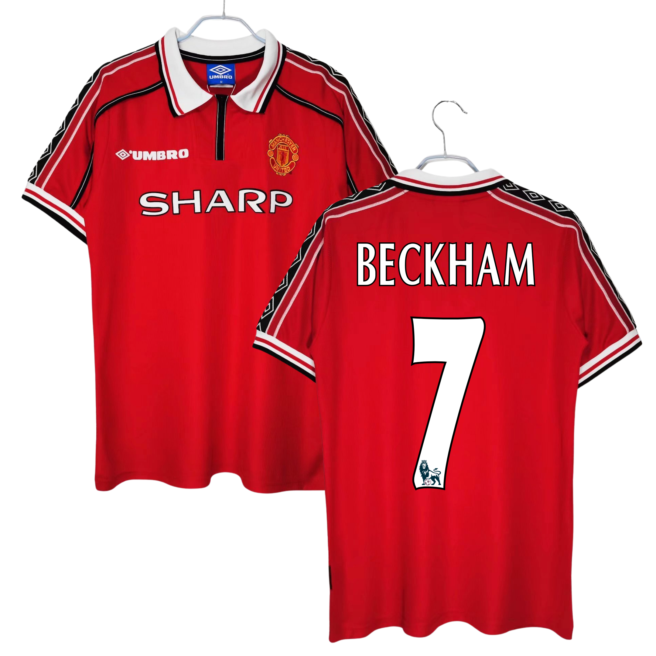 Camisola principal Man United 1998/1999 - Beckham 7 - Versão adepto 1