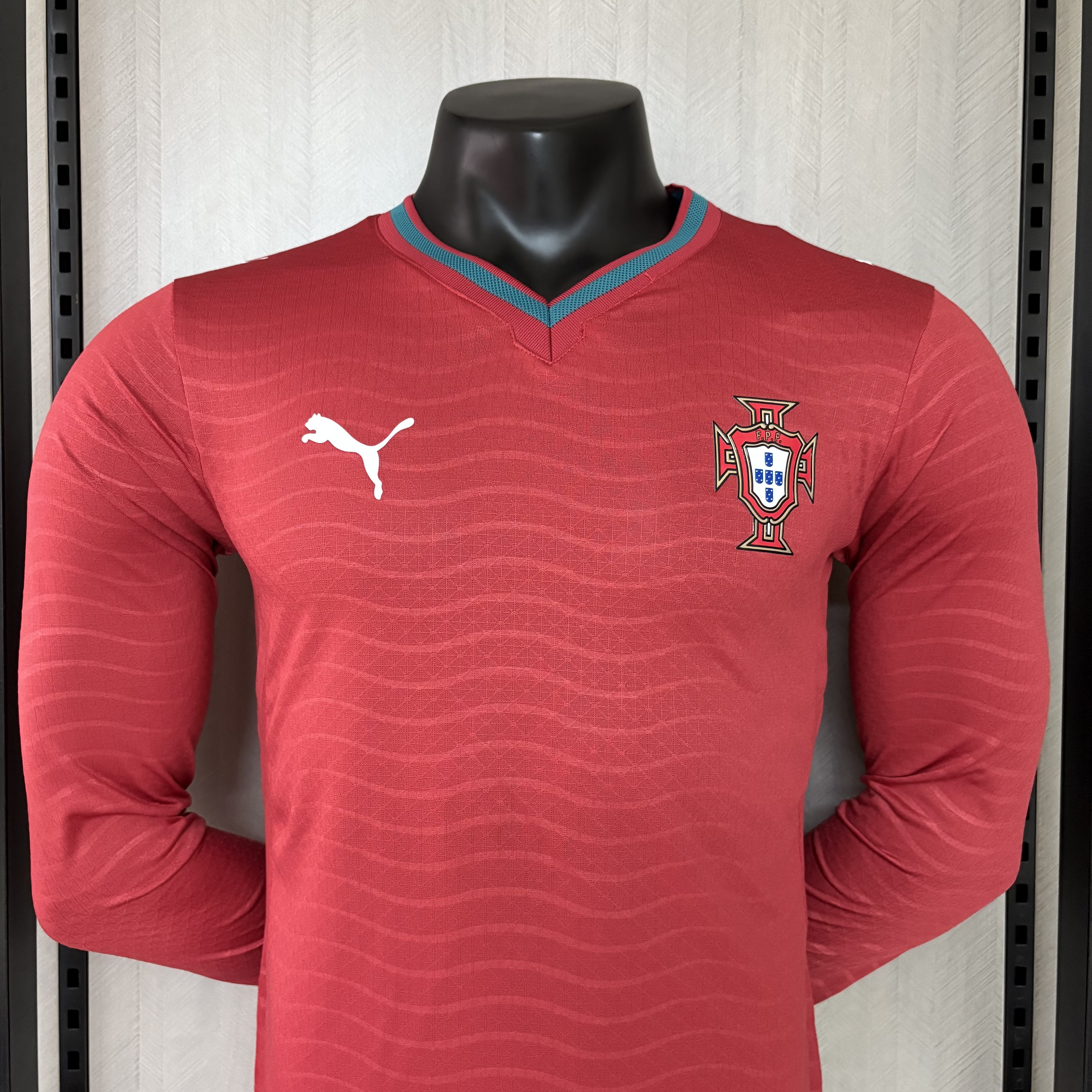 Camisola Principal Portugal Mundial 2026 Manga comprida - Versão Jogador 5