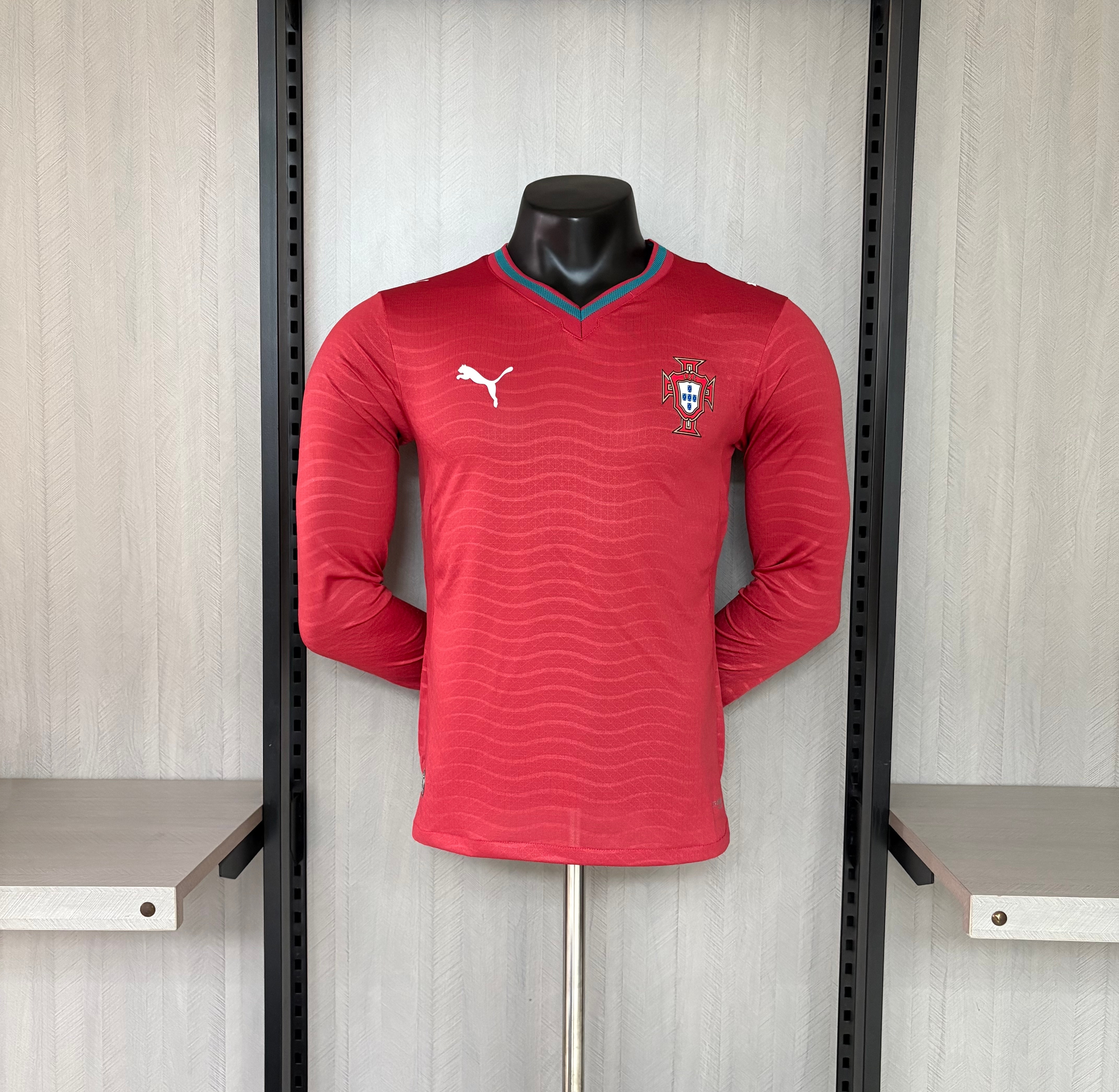 Camisola Principal Portugal Mundial 2026 Manga comprida - Versão Jogador 1