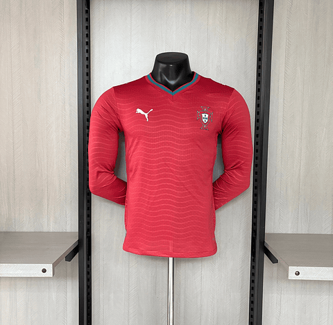 Camisola Principal Portugal Mundial 2026 Manga comprida - Versão Jogador
