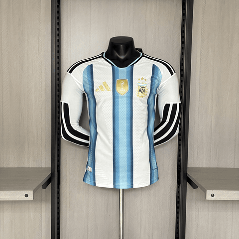 Camisola Principal Argentina Mundial 2026 Manga comprida - Versão Jogador