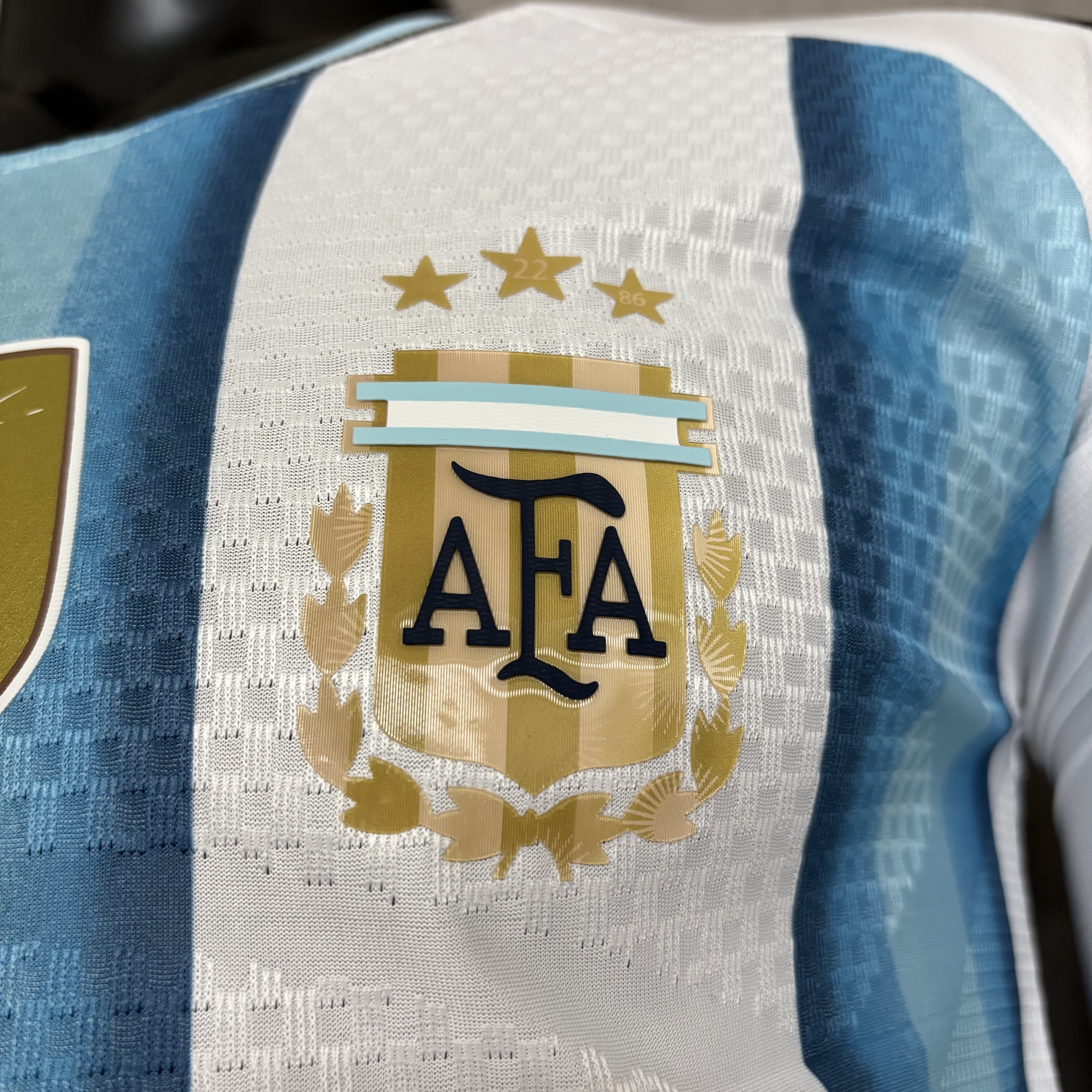 Camisola Principal Argentina Mundial 2026 Manga comprida - Versão Jogador 3