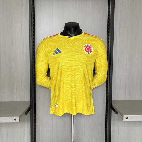 Camisola Principal Colômbia Mundial 2026 Manga comprida - Versão Jogador