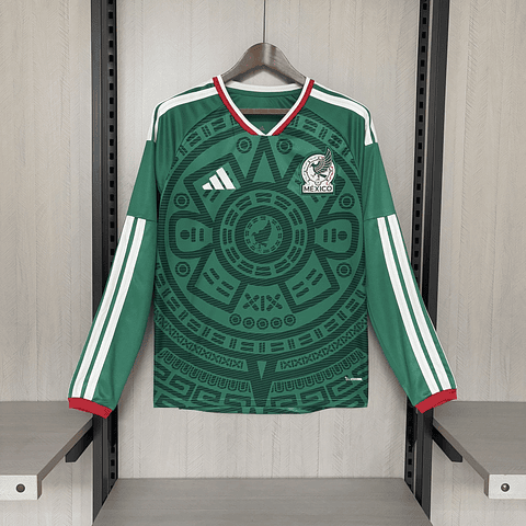 Camisola Principal México Mundial 2026 Manga comprida - Versão adepto