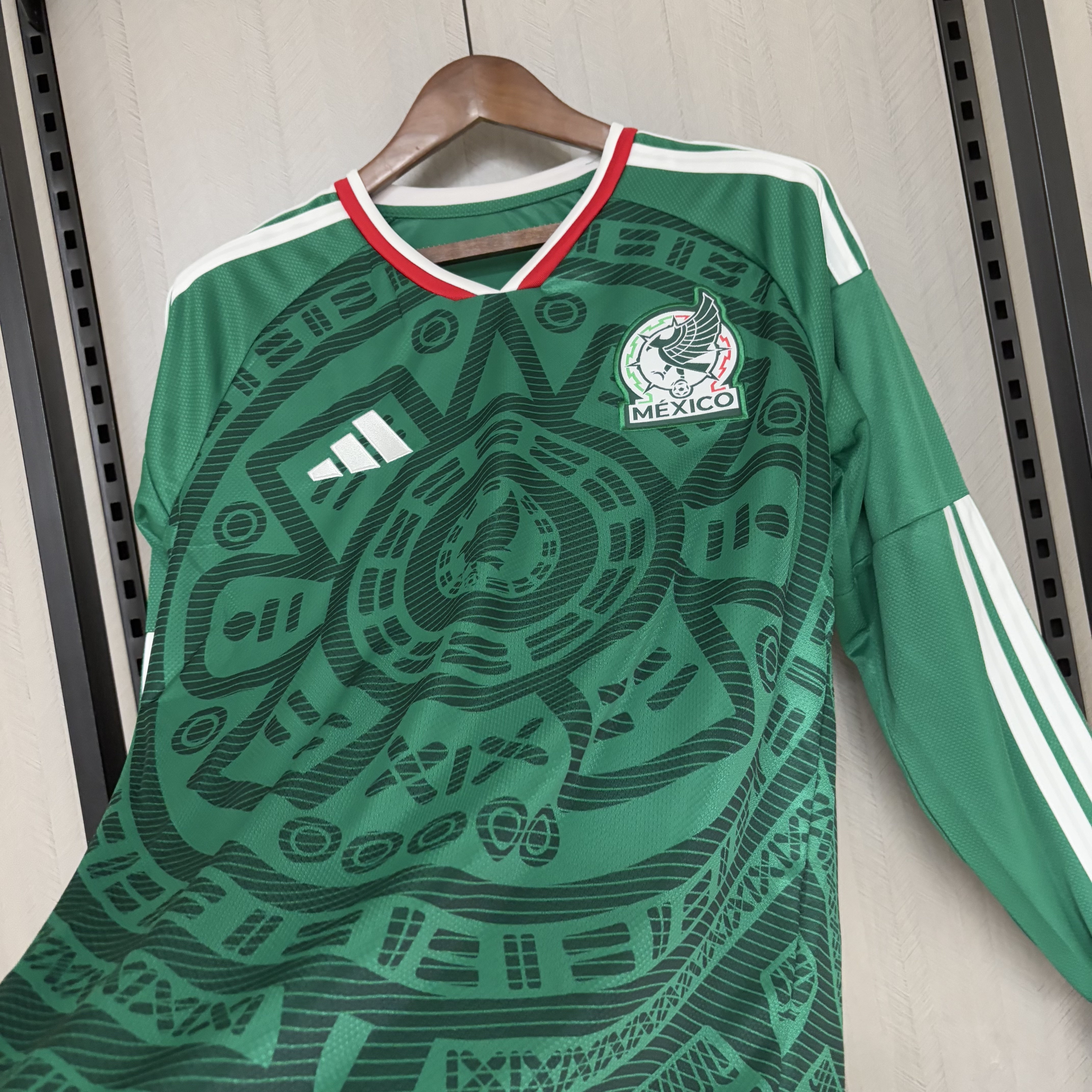Camisola Principal México Mundial 2026 Manga comprida - Versão adepto 7