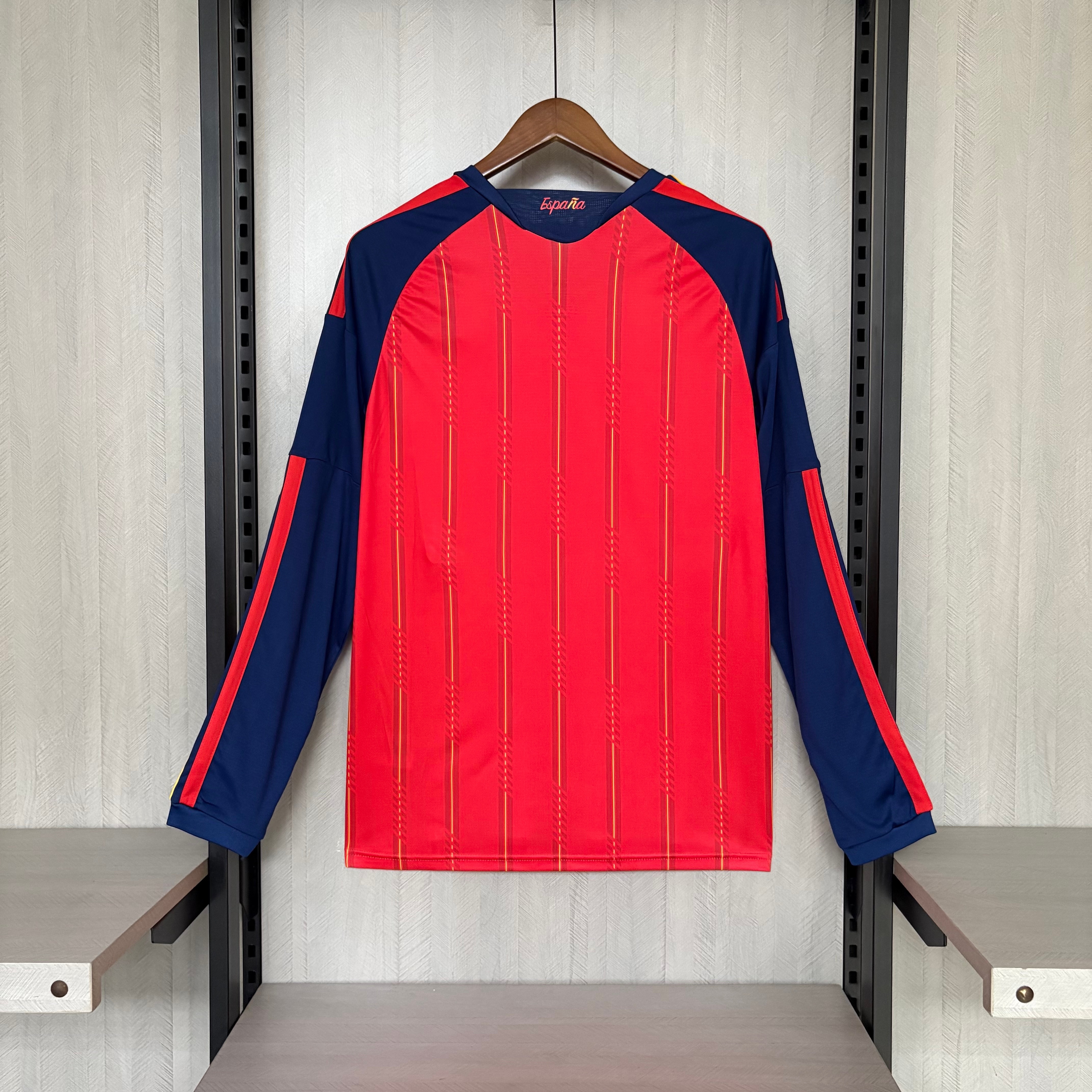 Camisola principal Espanha Mundial 2026 Manga comprida - Versão adepto 2