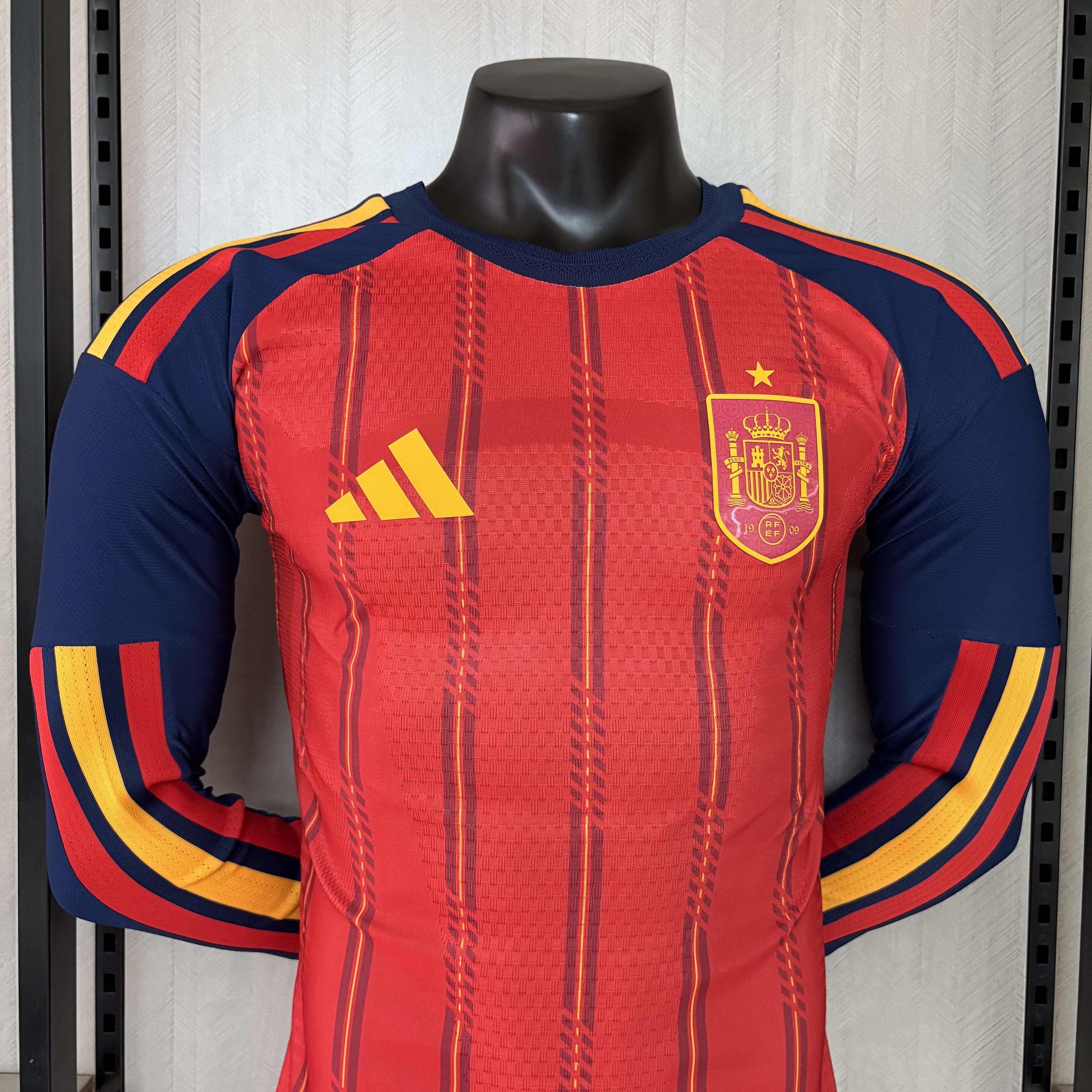 Camisola principal Espanha Mundial 2026 Manga comprida - Versão jogador 5