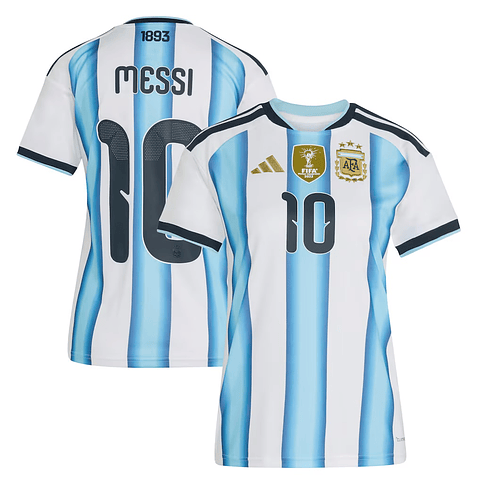 Camisola Principal Argentina Mundial 2026 - Messi 10 - Versão feminina