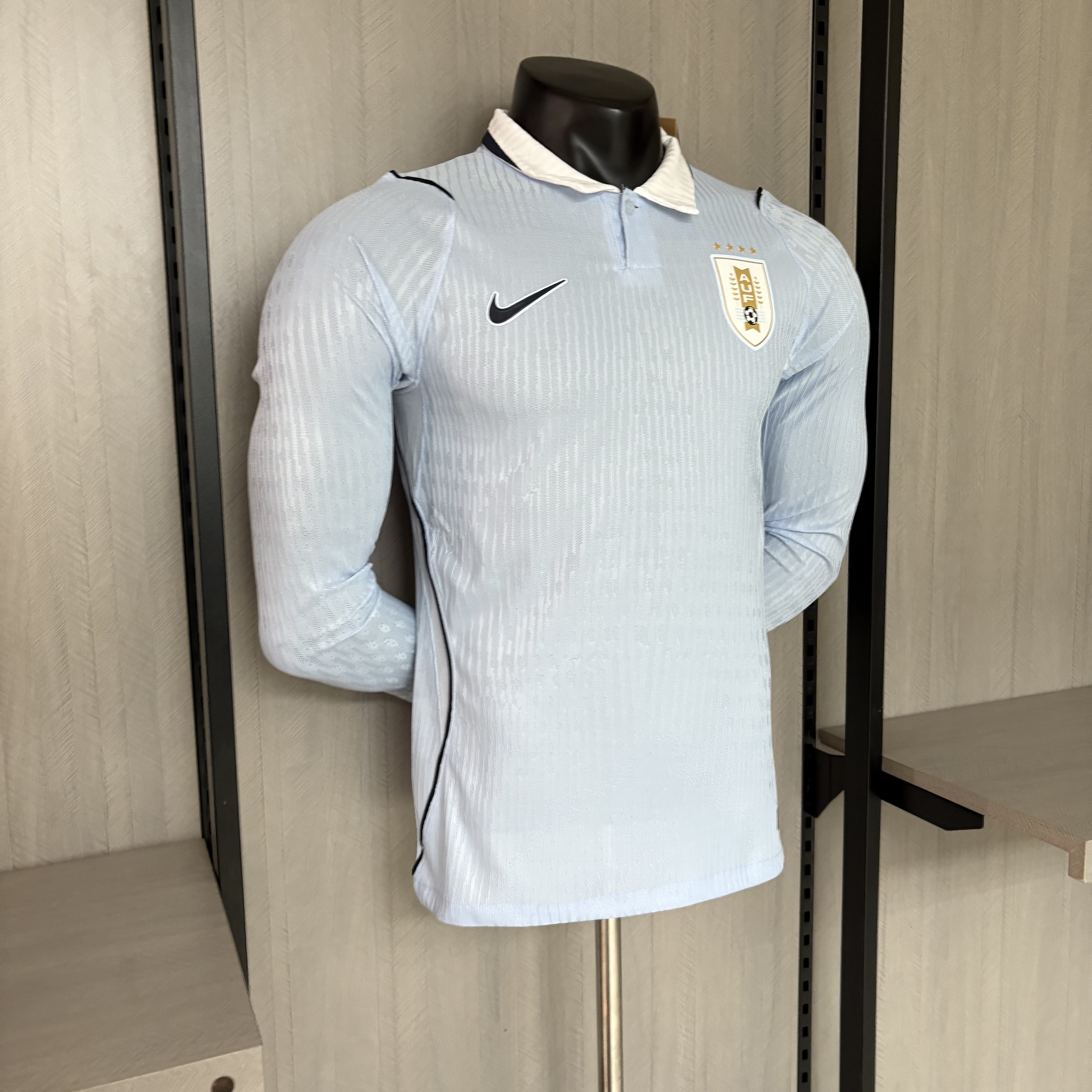 Camisola principal Uruguai Mundial 2026 Manga comprida - Versão jogador 7