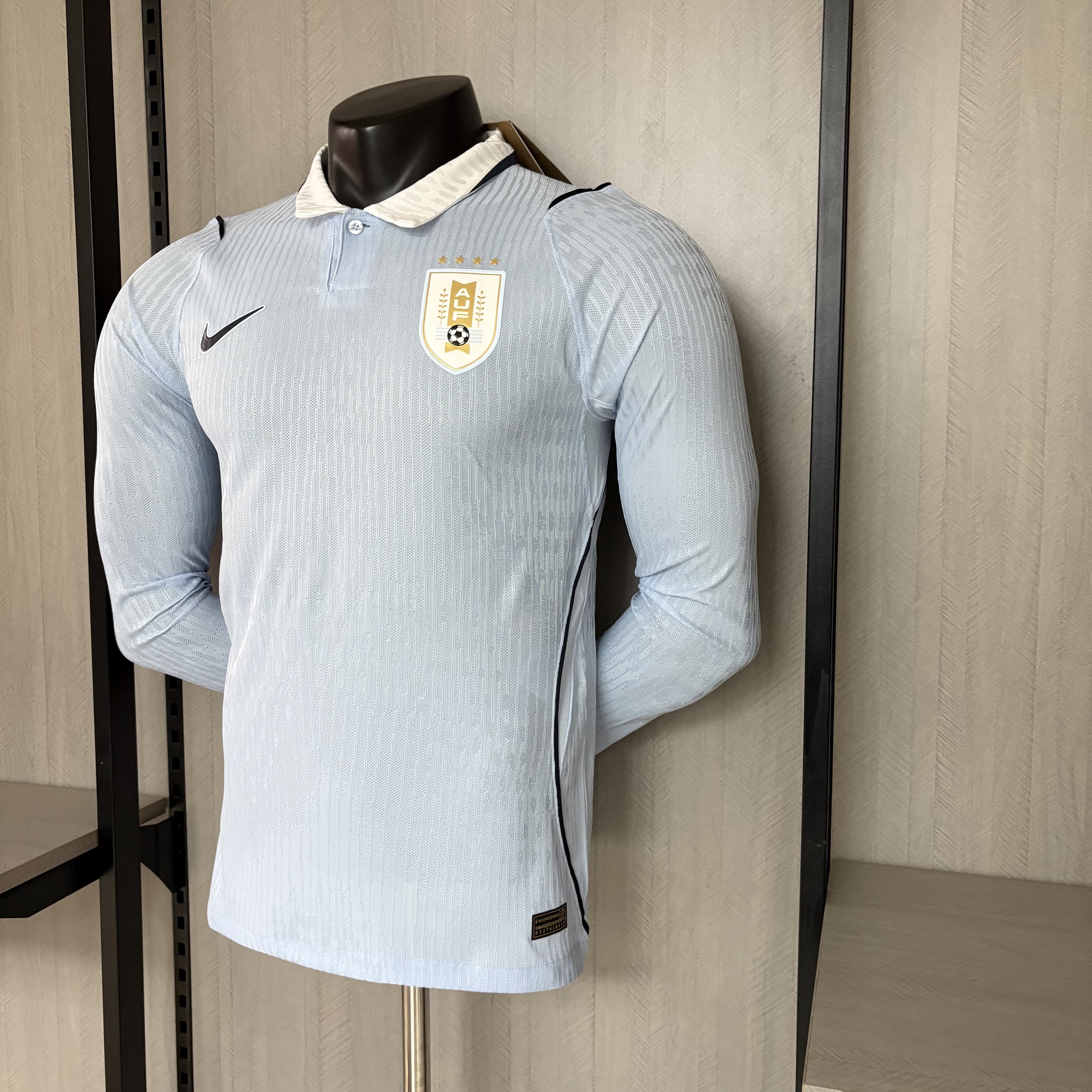 Camisola principal Uruguai Mundial 2026 Manga comprida - Versão jogador 8