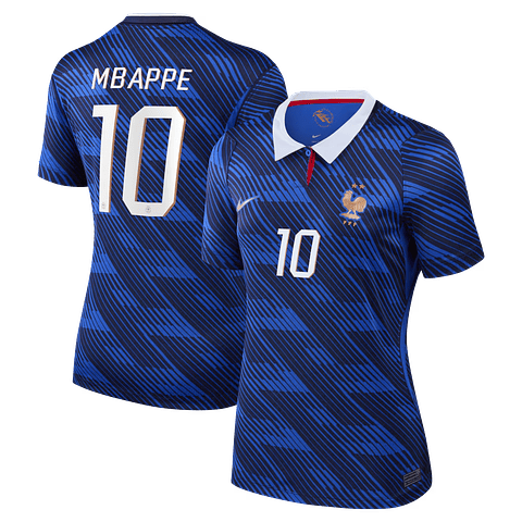 Camisola Principal França Mundial 2026 - Mbappe 10 - Versão feminina
