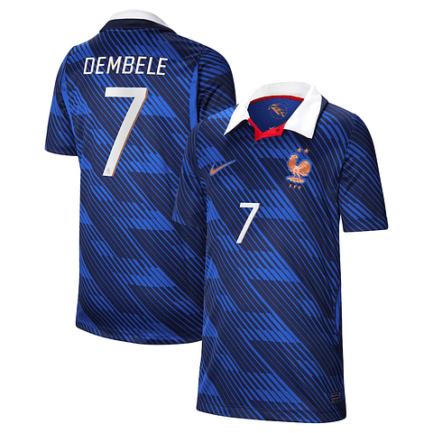 Criança - Camisola principal França Mundial 2026 - Dembele 7