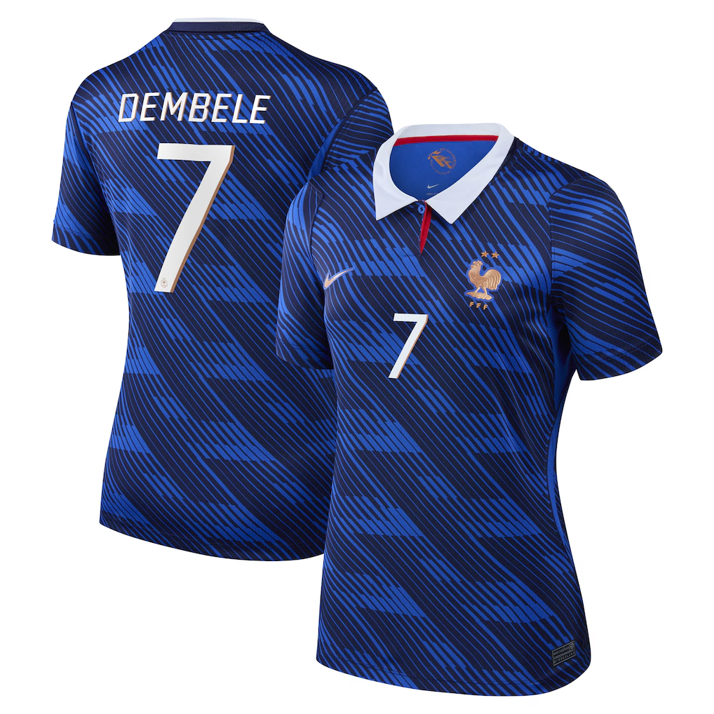 Camisola Principal França Mundial 2026 - Dembele 7 - Versão feminina 1
