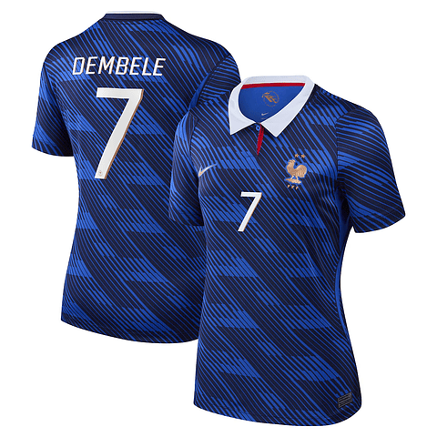 Camisola Principal França Mundial 2026 - Dembele 7 - Versão feminina