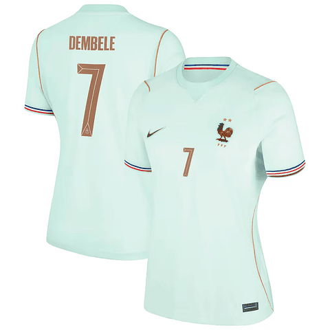 Camisola alternativa França Mundial 2026 - Dembele 7 - Versão feminina