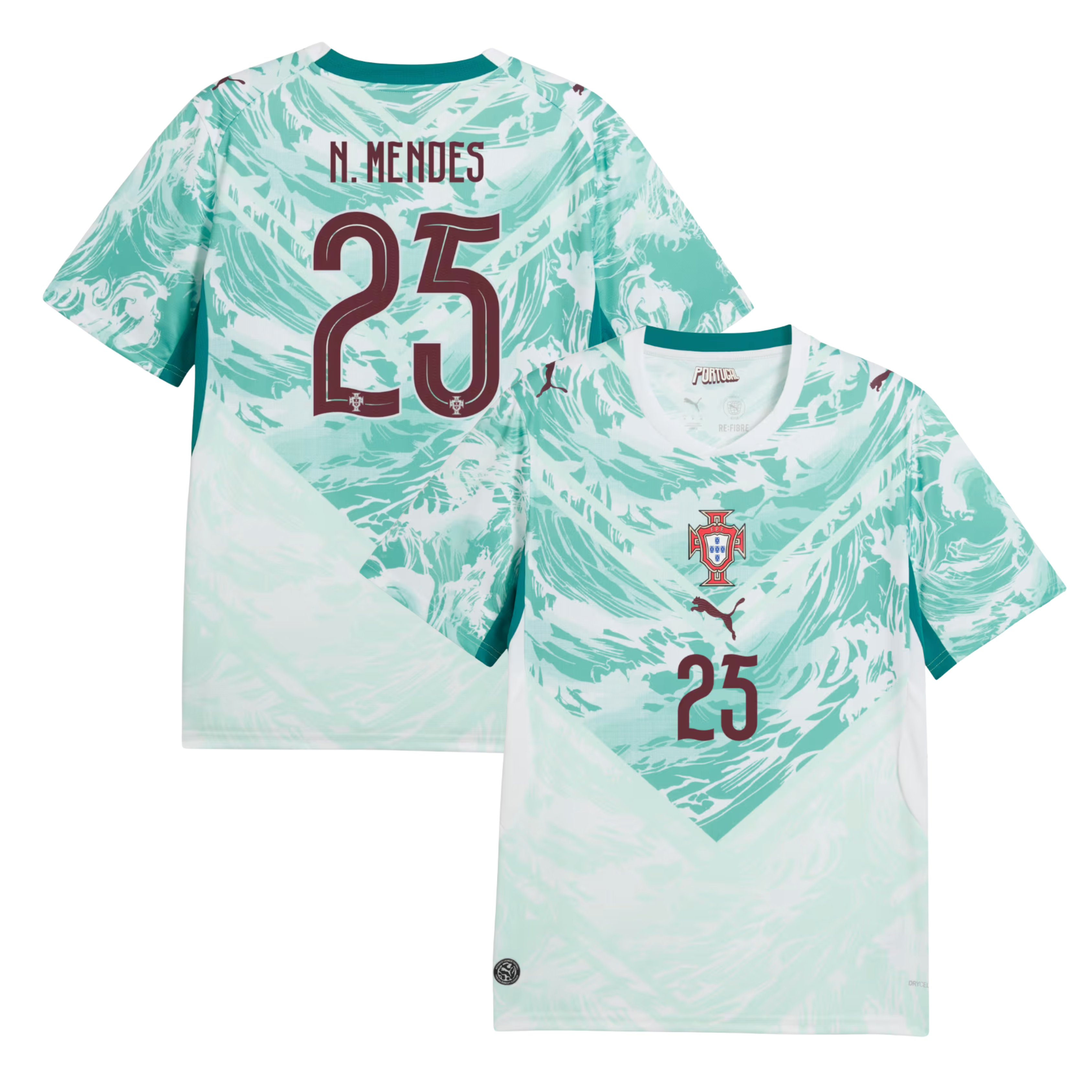 Criança - Camisola alternativa Portugal Mundial 2026 - N.Mendes 25 1