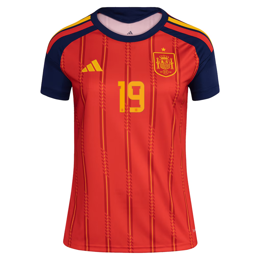 Camisola Principal Espanha Mundial 2026 - Lamine Yamal 19 - Versão feminina 3