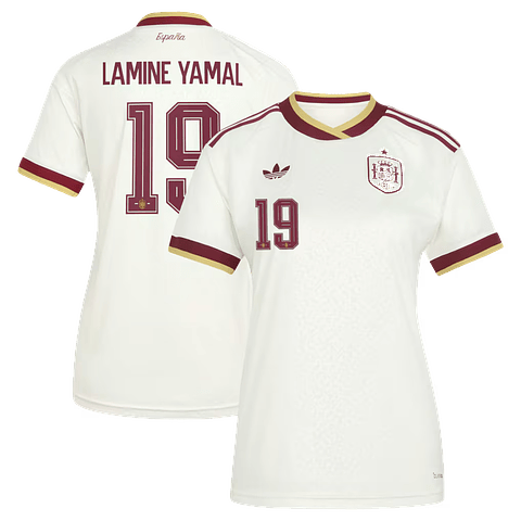 Camisola alternativa Espanha Mundial 2026 - Lamine Yamal 19 - Versão feminina - COPIE