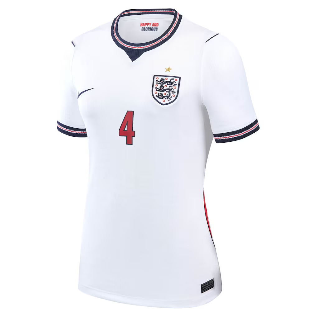 Camisola Principal Inglaterra Mundial 2026 - Rice 4 - Versão feminina 3