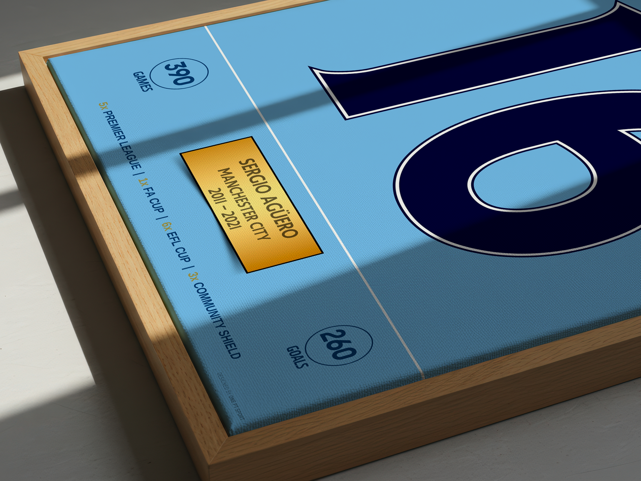 Poster Agüero Manchester City - Stats & Trophies 5