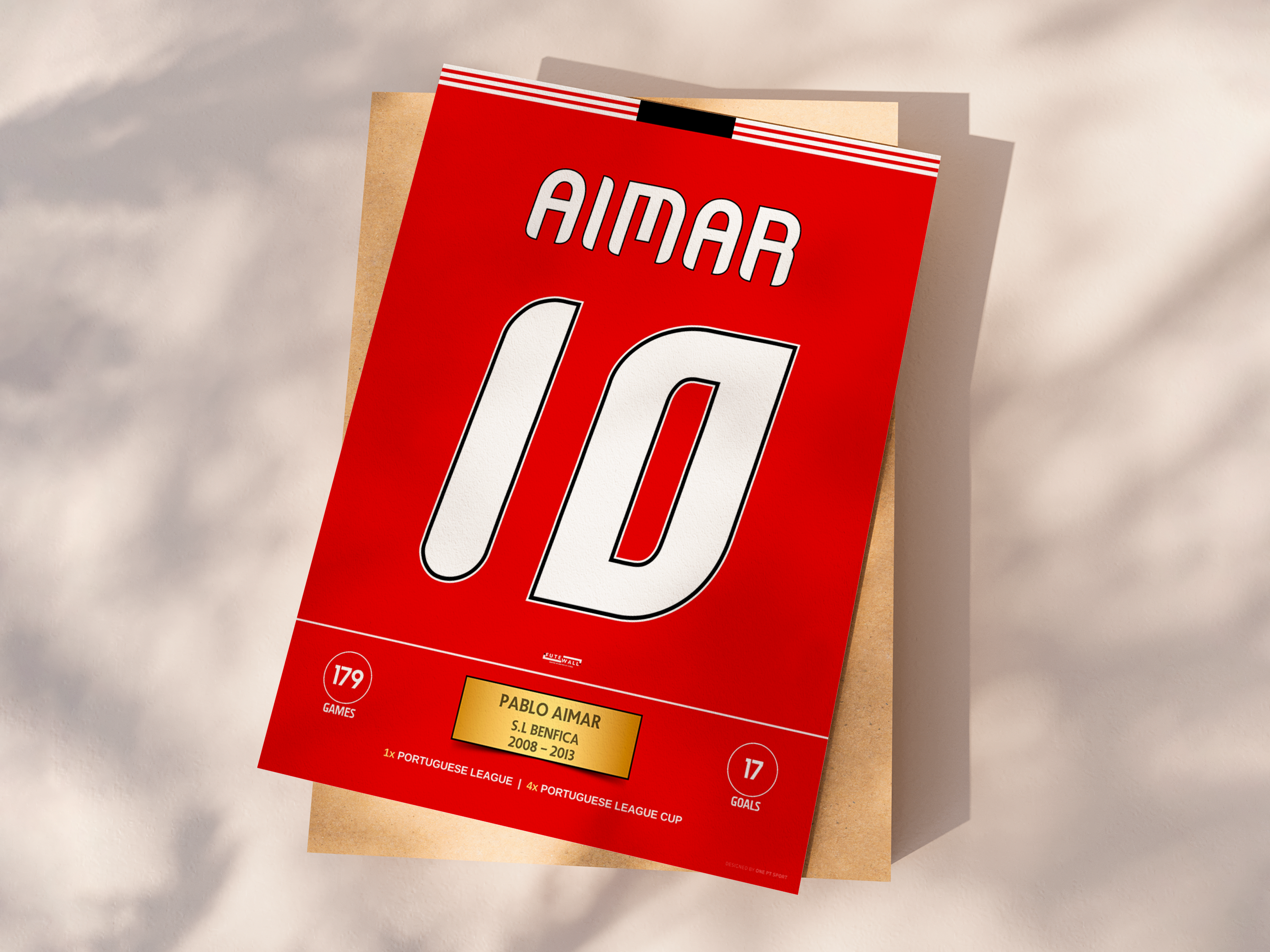 Poster Aimar SL Benfica - Stats & Trophies 1