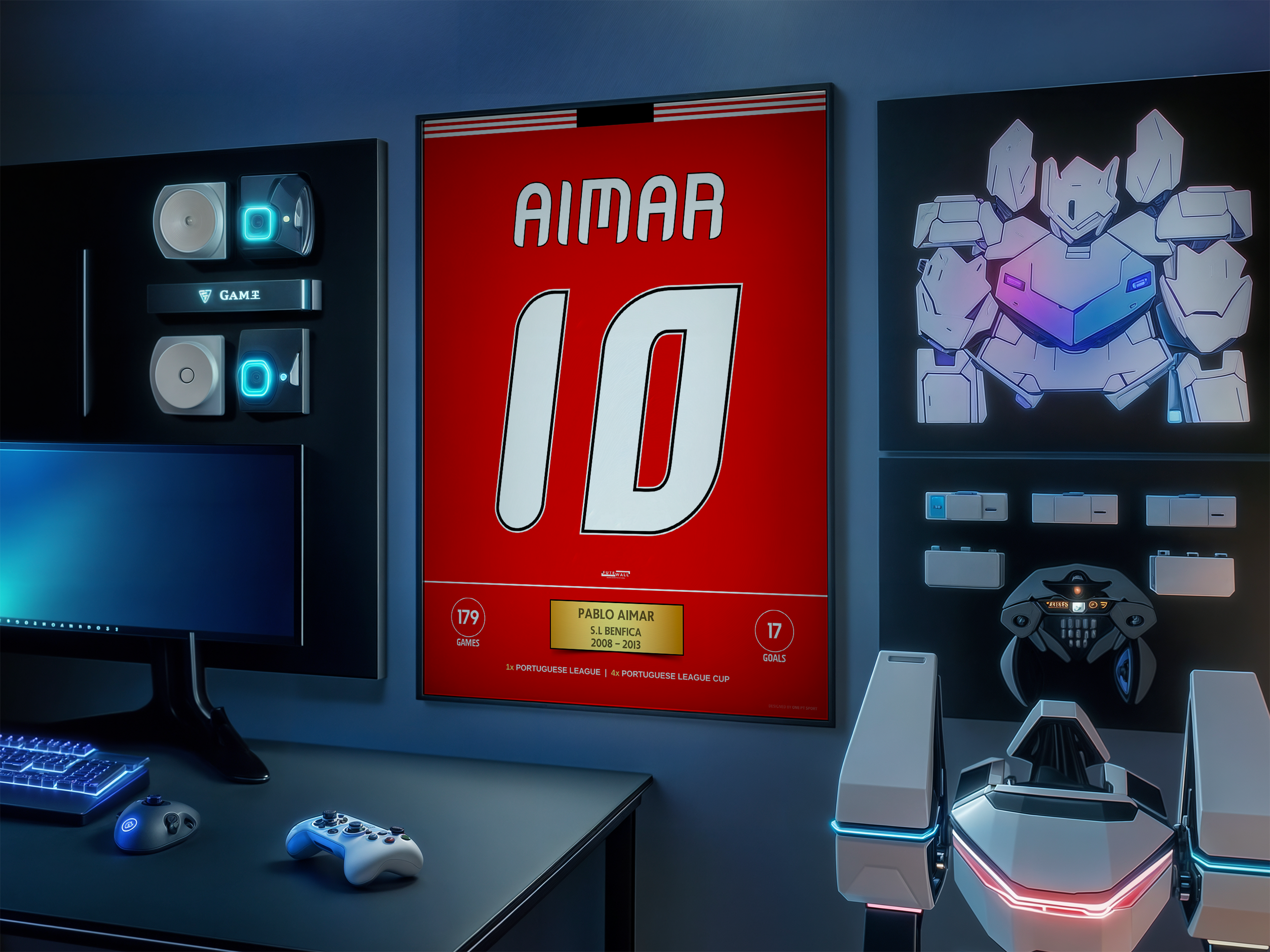 Poster Aimar SL Benfica - Stats & Trophies 4