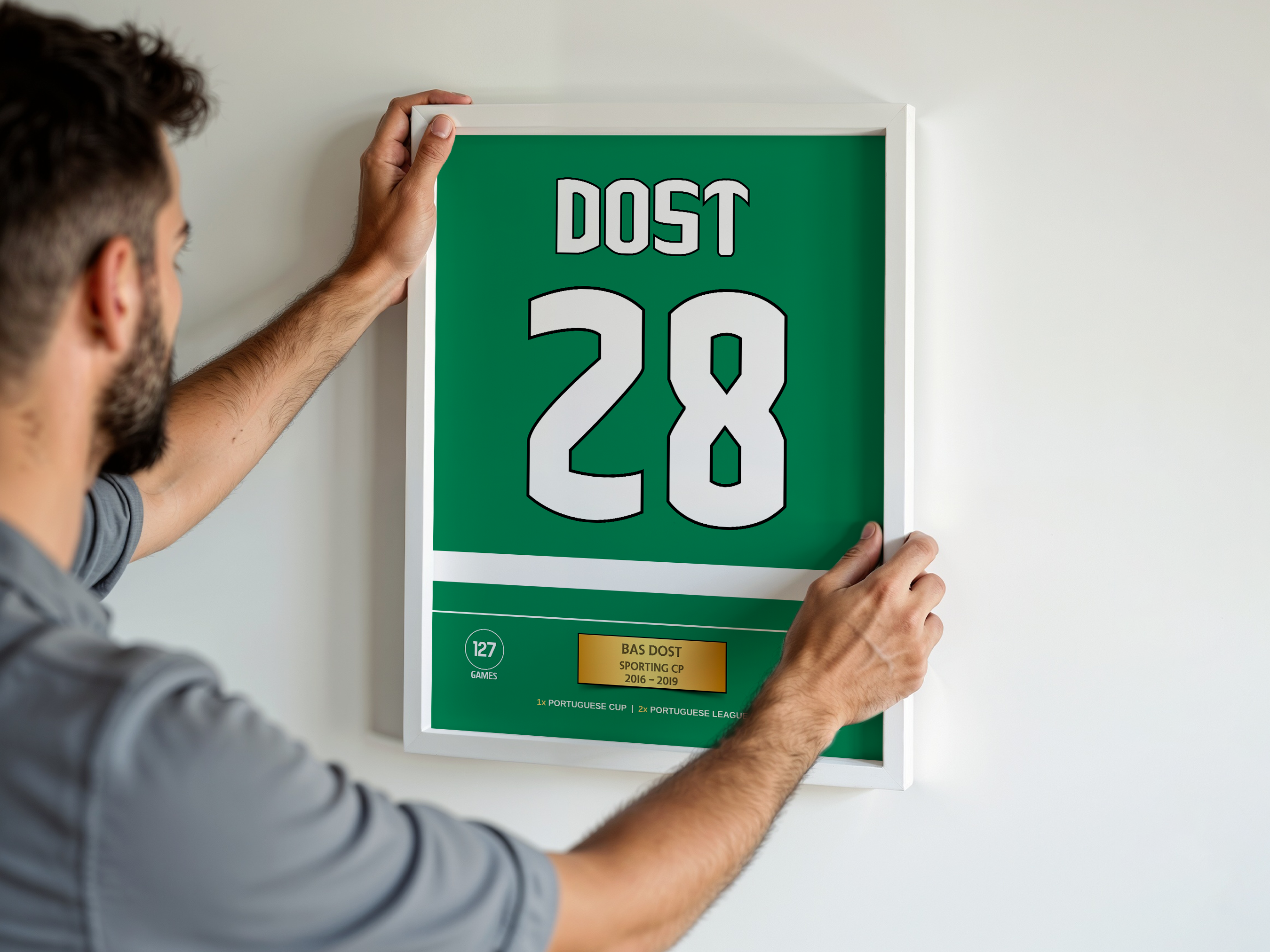 Poster Bas Dost Sporting CP - Stats & Trophies 3