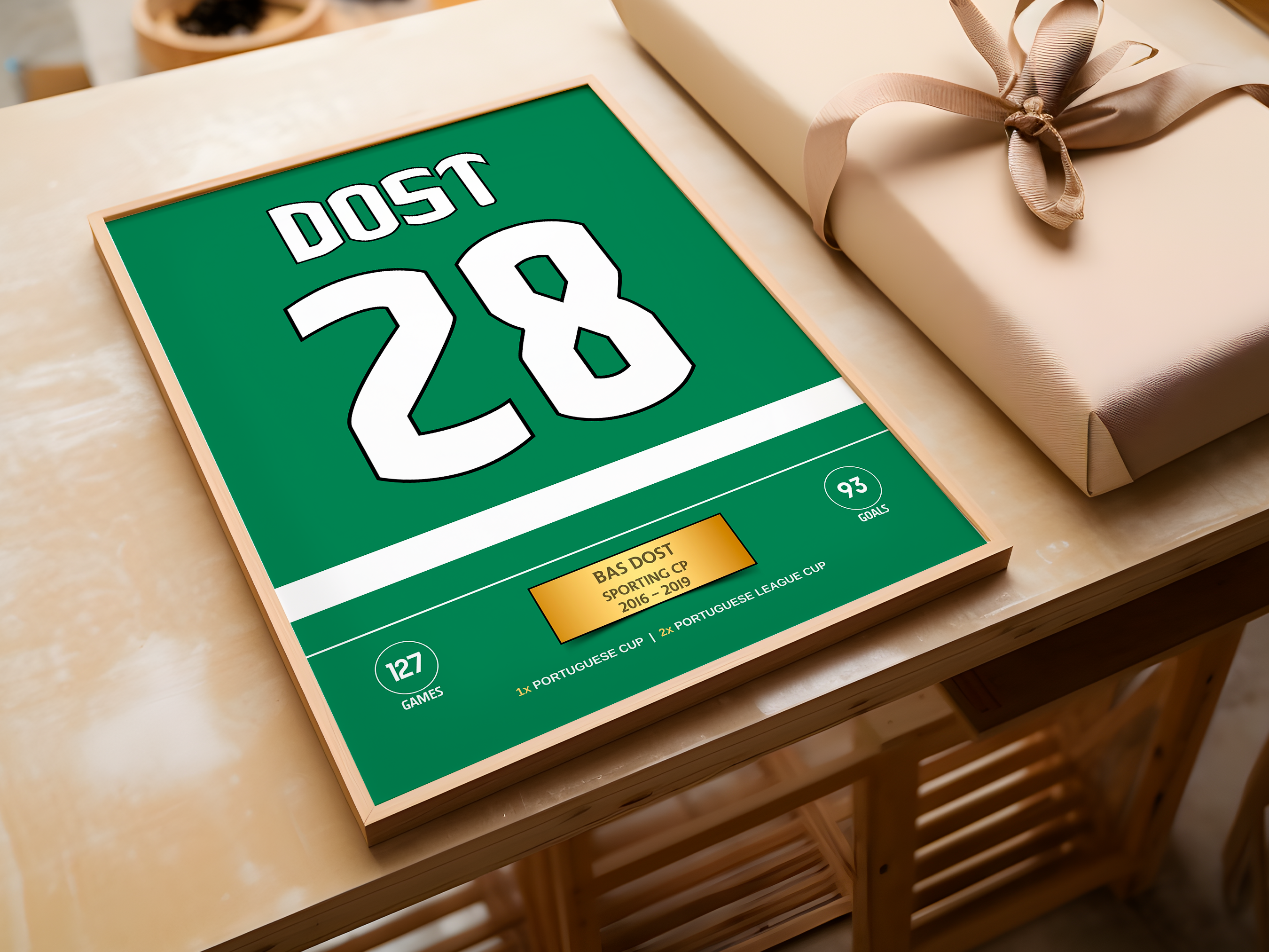 Poster Bas Dost Sporting CP - Stats & Trophies 2