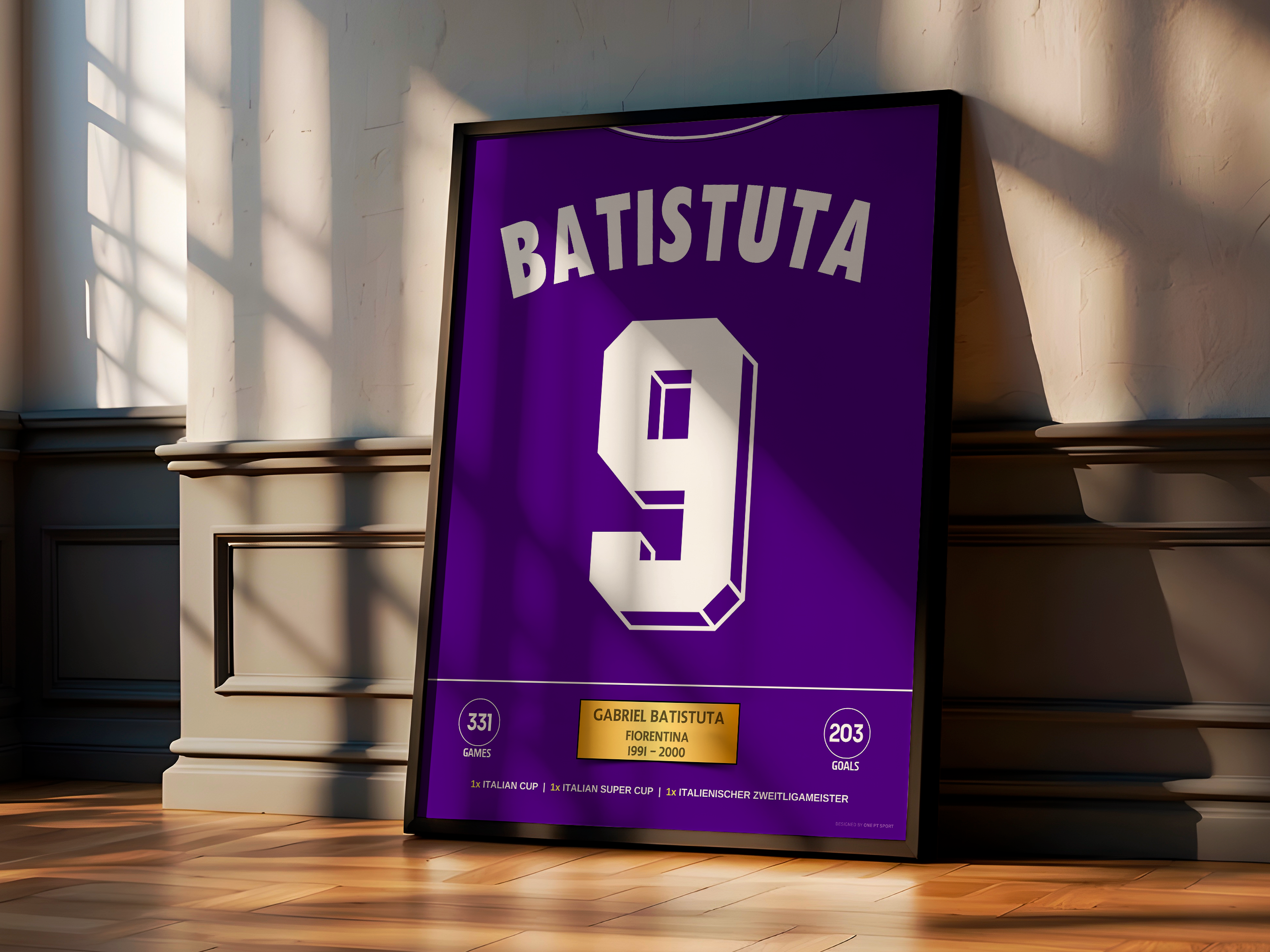 Poster Batistuta Fiorentina - Stats & Trophies 6