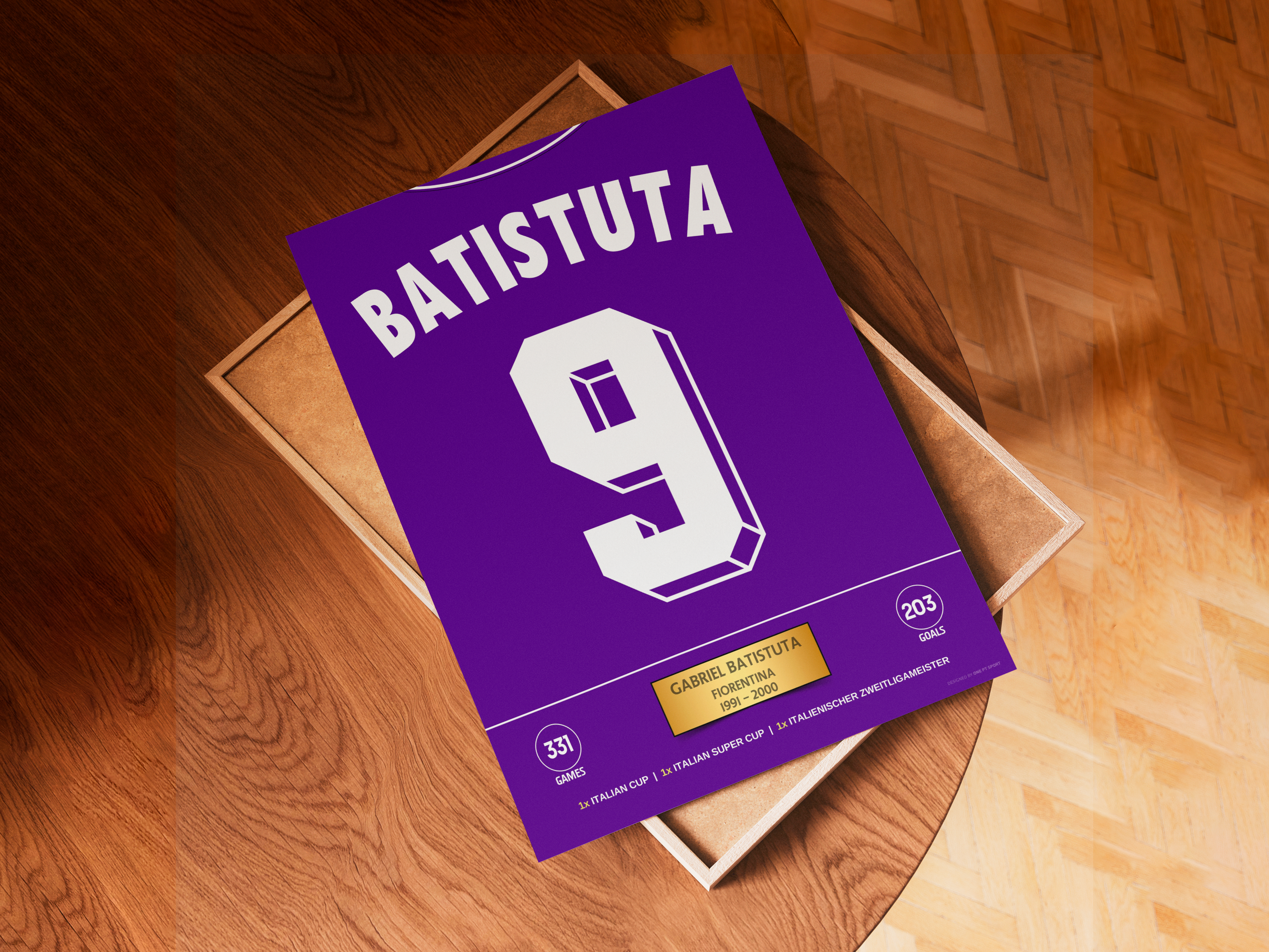 Poster Batistuta Fiorentina - Stats & Trophies 7