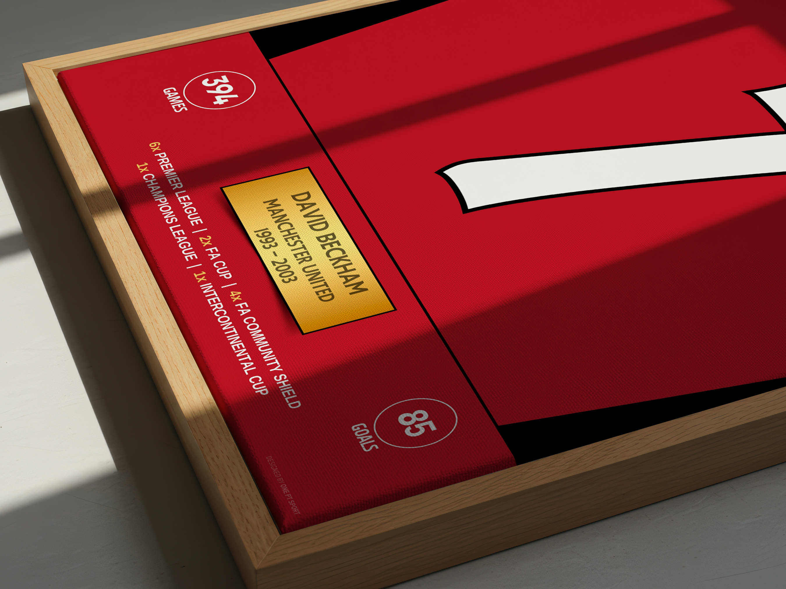 Poster David Beckham Manchester United - Stats & Trophies 4