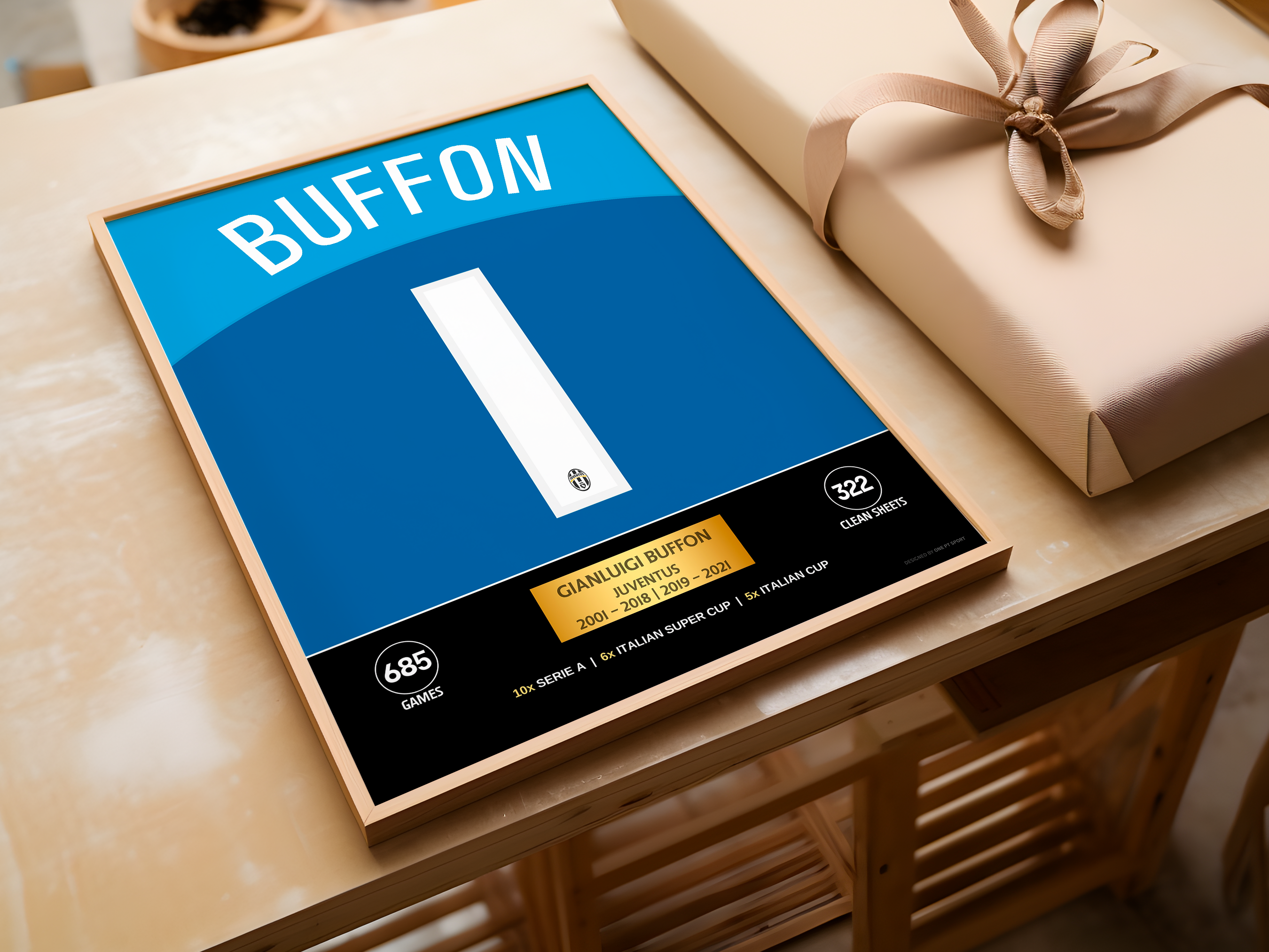 Poster Buffon Juventus - Stats & Trophies 2