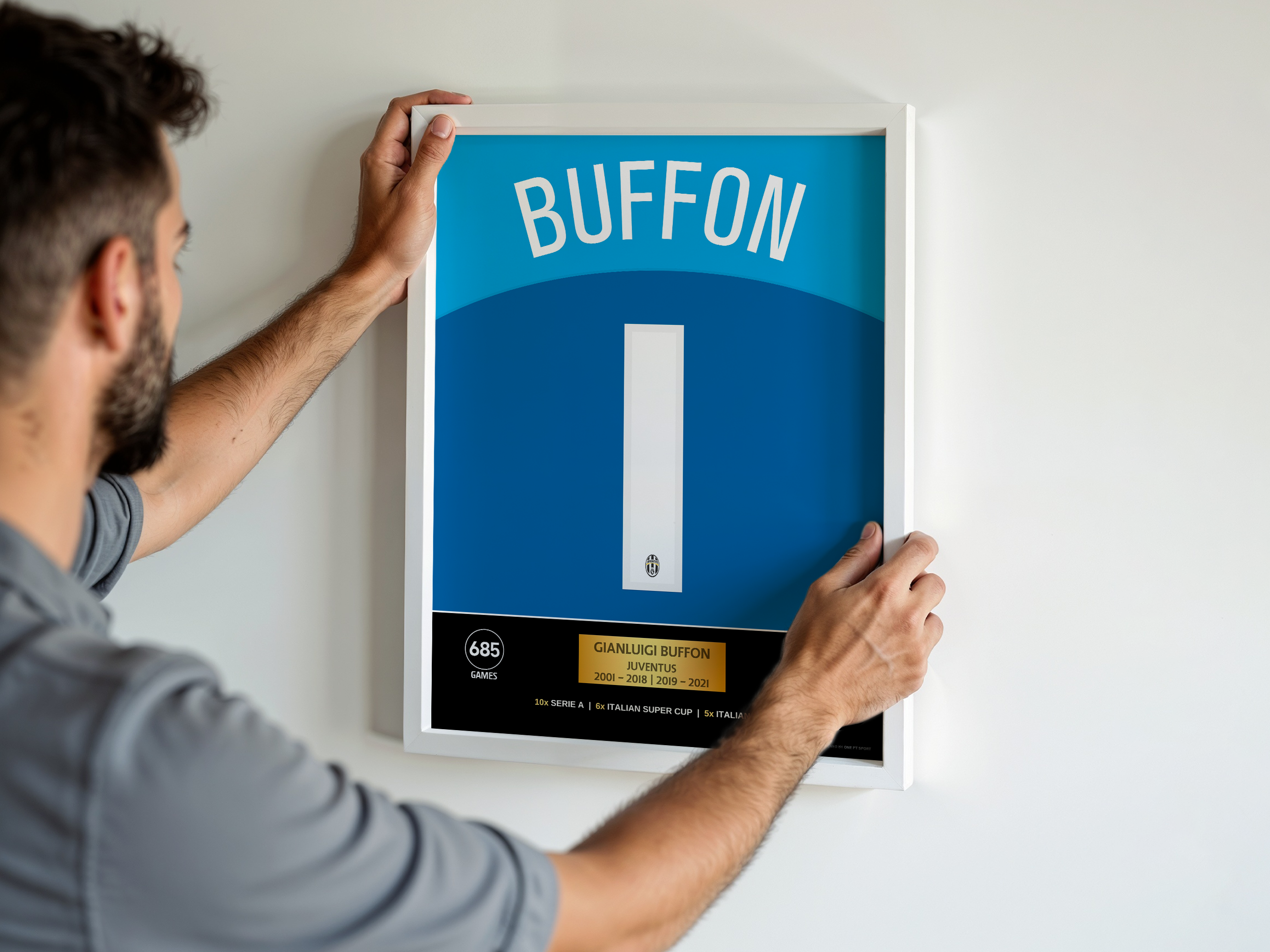Poster Buffon Juventus - Stats & Trophies 3