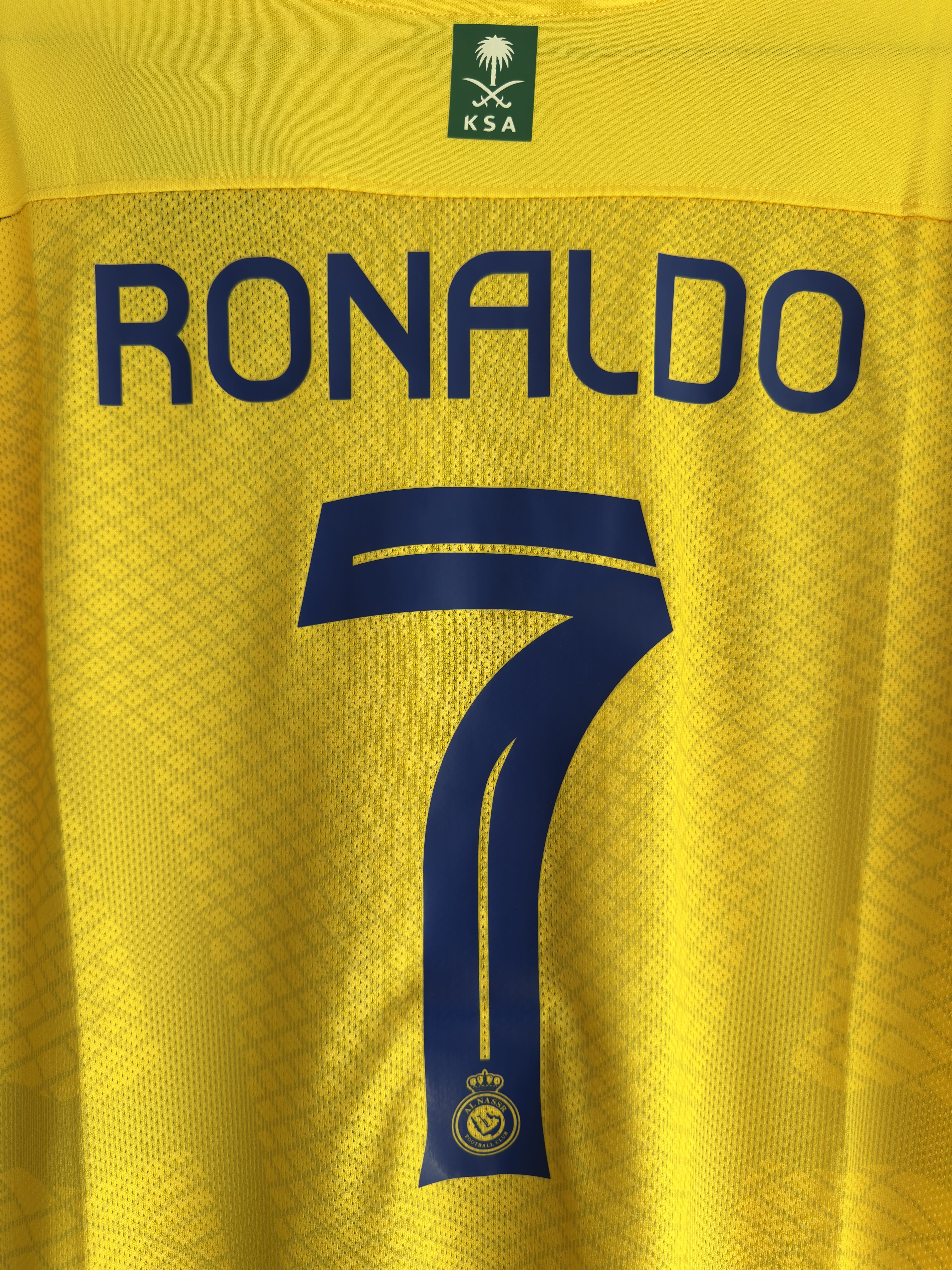Camisola AL Nassr 2023/2024 - Ronaldo 7 - Versão adepto - Tamanho XL 4
