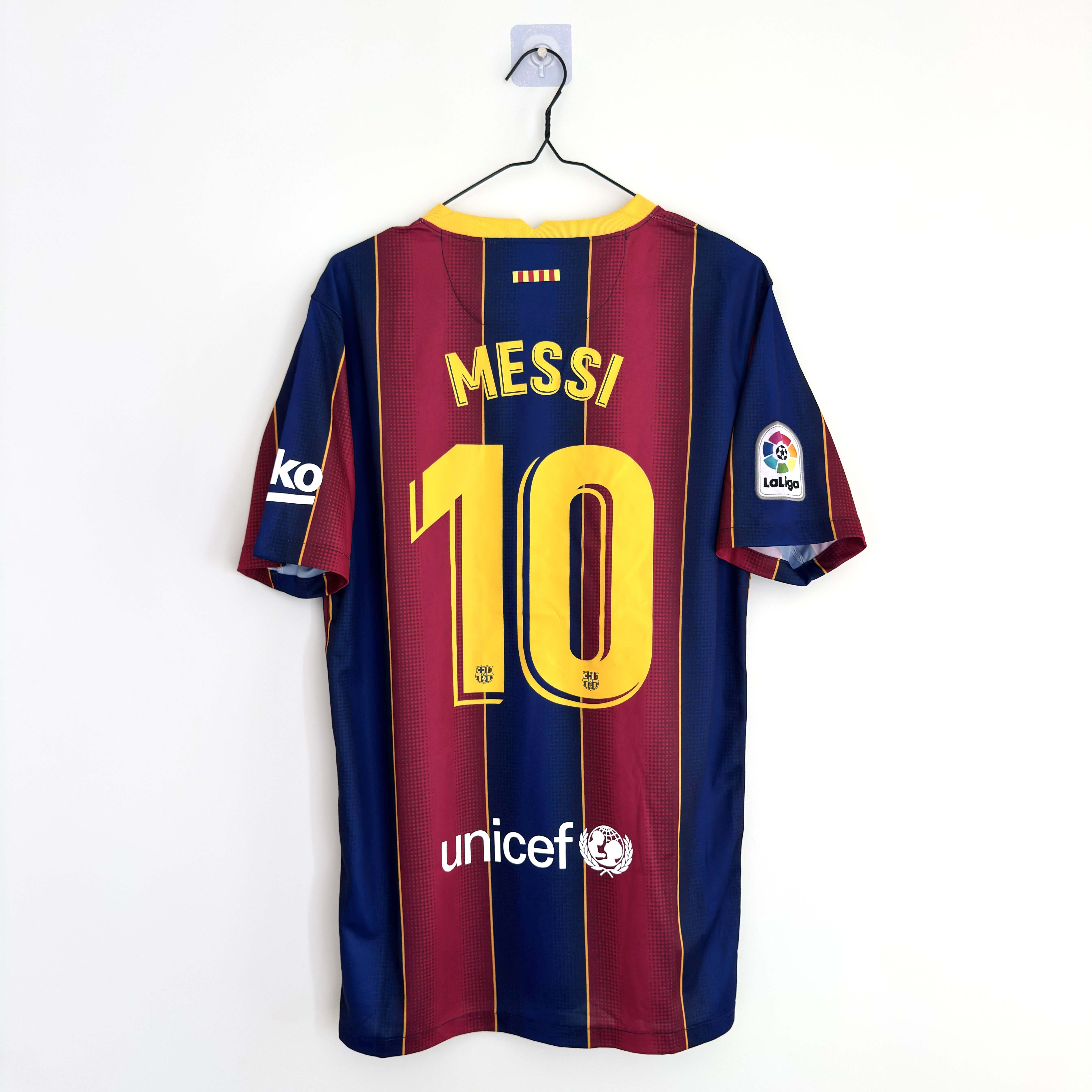 Camisola principal Barcelona 2020/2021 - Messi 10 - Versão adepto - Tamanho M 1