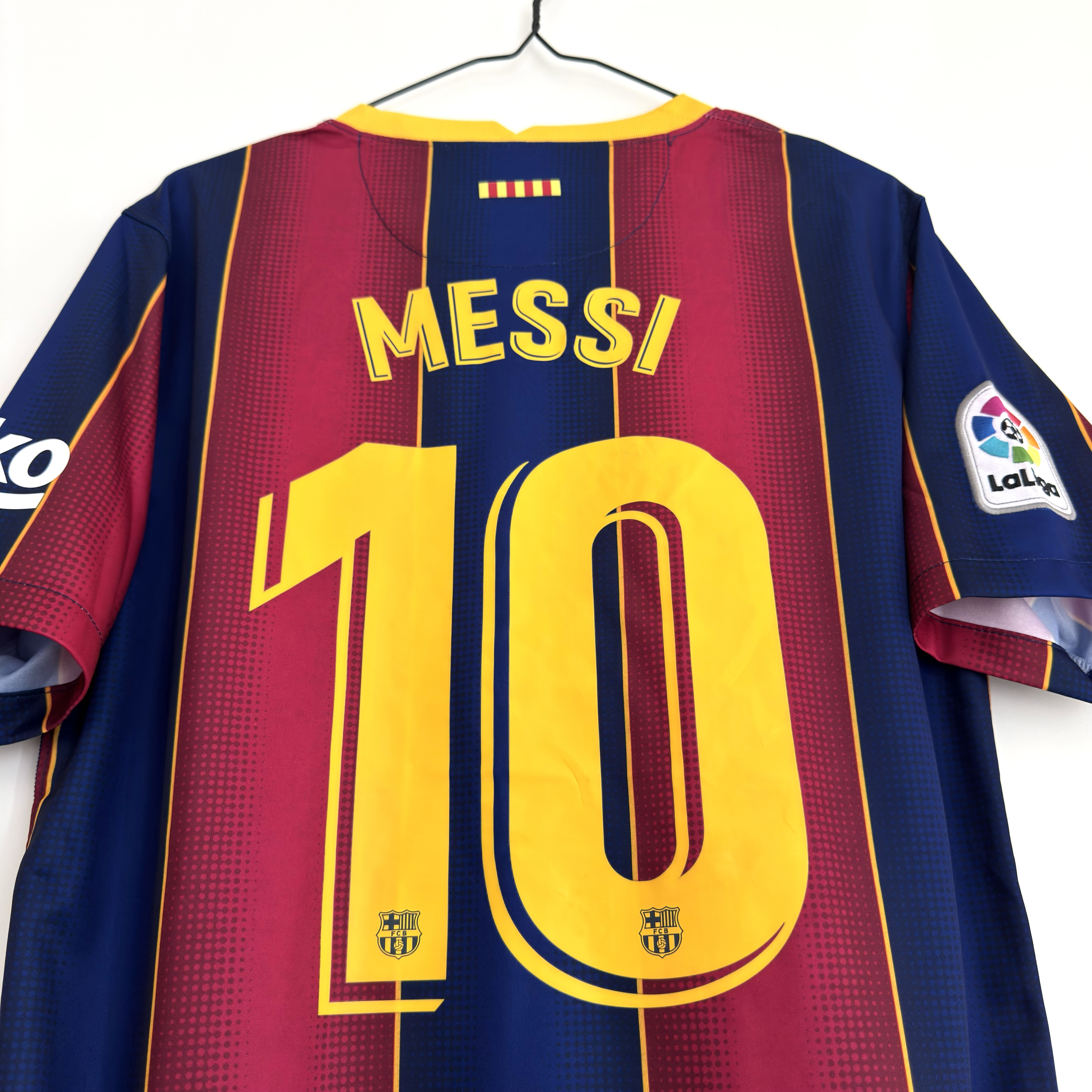 Camisola principal Barcelona 2020/2021 - Messi 10 - Versão adepto - Tamanho M 6