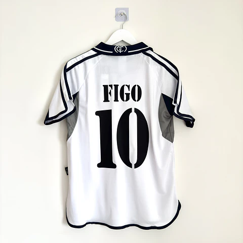 Camisola principal Real Madrid 2000/2001 - Figo 10 - Versão adepto - Tamanho M