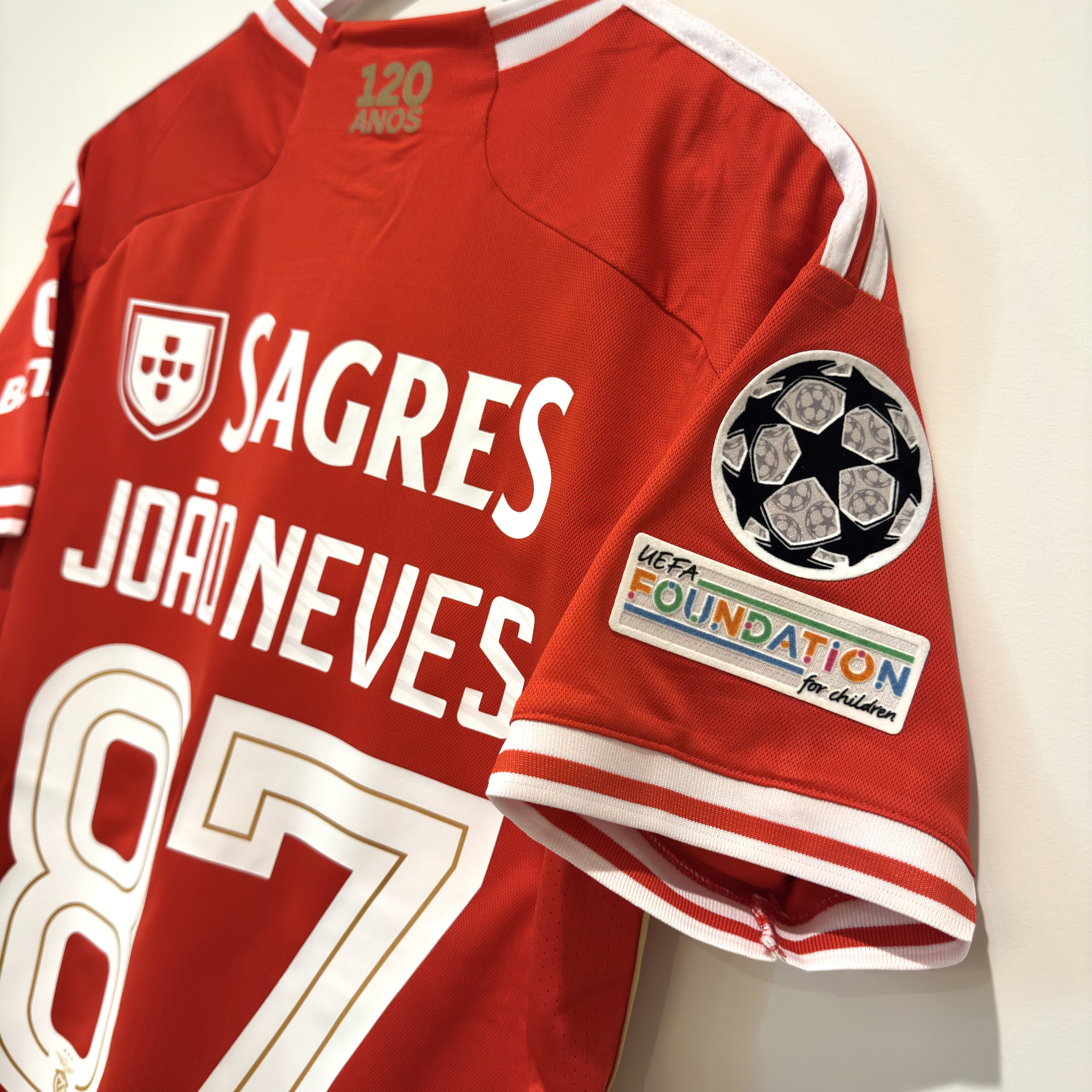 Camisola principal SL Benfica 2023/2024 - João Neves 87 - Versão adepto - Tamanho M 4
