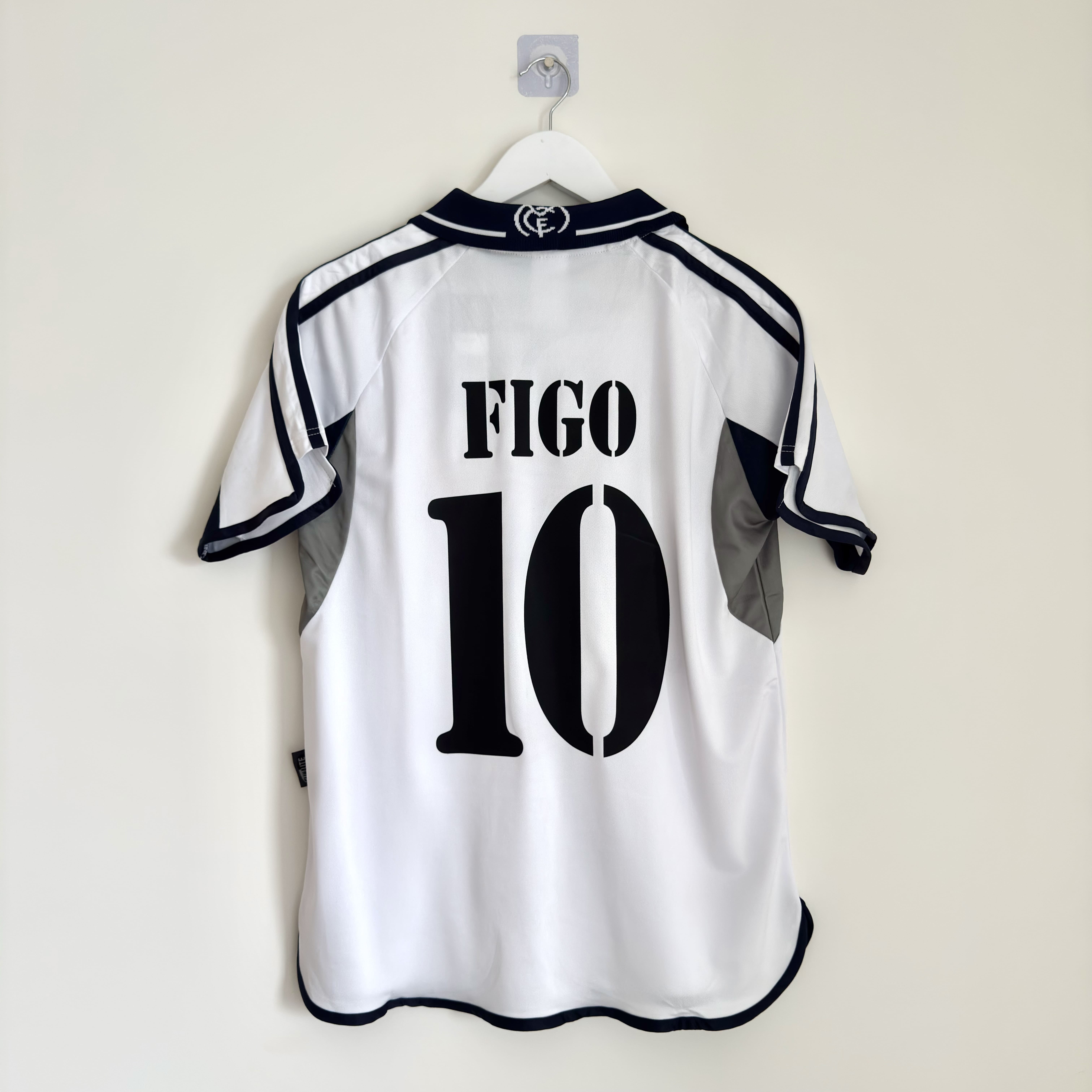 Camisola principal Real Madrid 2000/2001 - Figo 10 - Versão adepto - Tamanho M 1