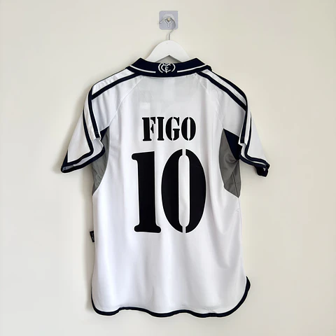 Camisola principal Real Madrid 2000/2001 - Figo 10 - Versão adepto - Tamanho M