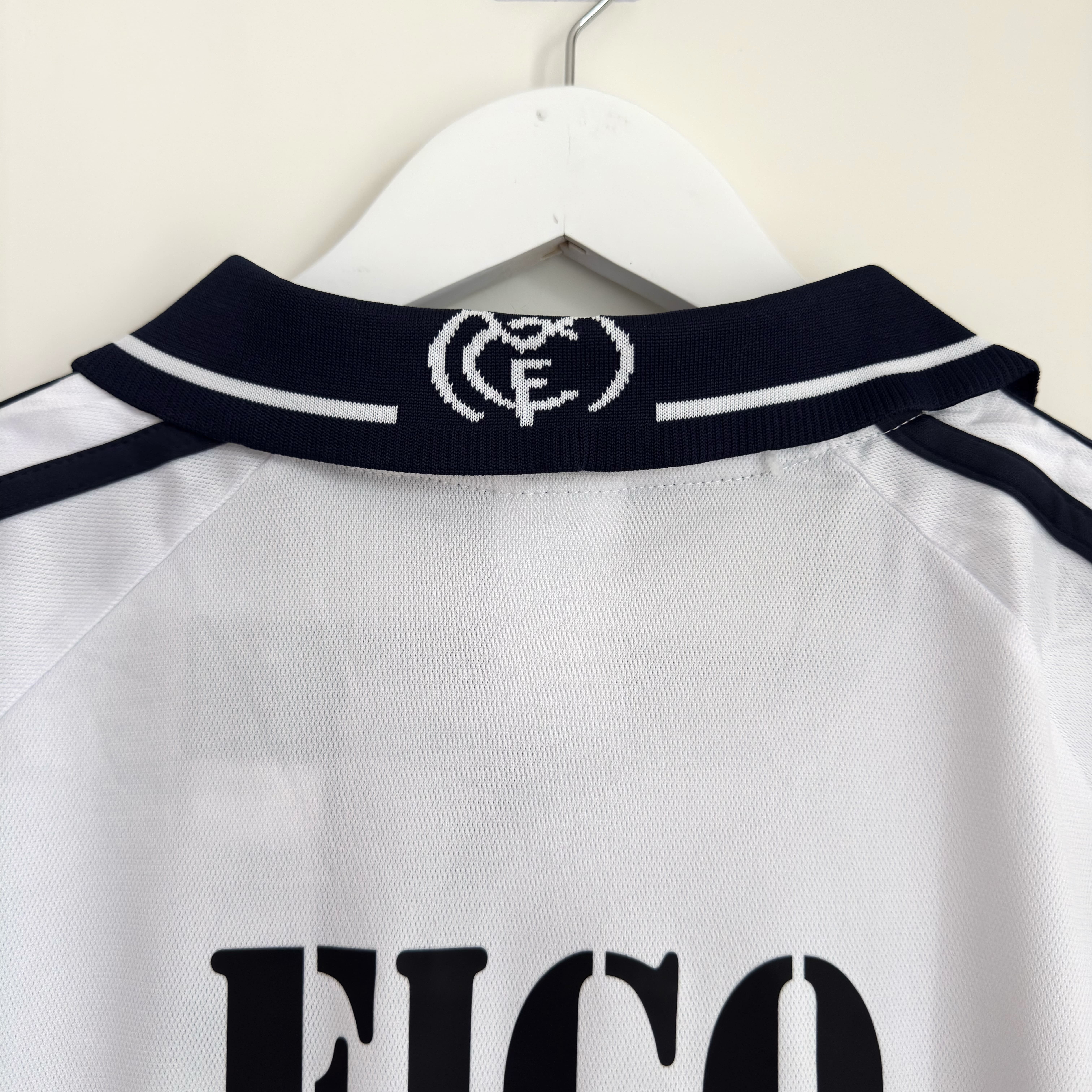 Camisola principal Real Madrid 2000/2001 - Figo 10 - Versão adepto - Tamanho M 6