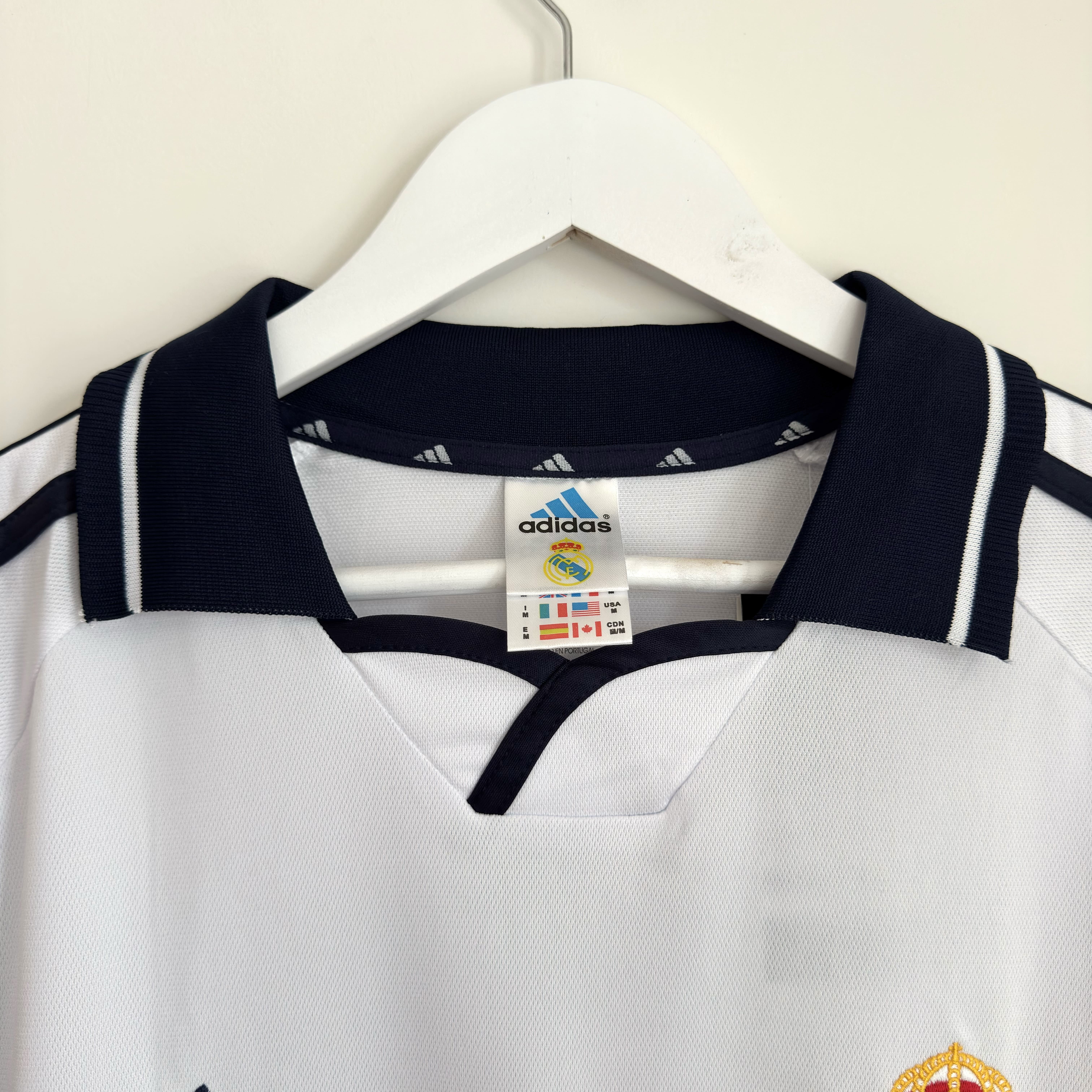 Camisola principal Real Madrid 2000/2001 - Figo 10 - Versão adepto - Tamanho M 5