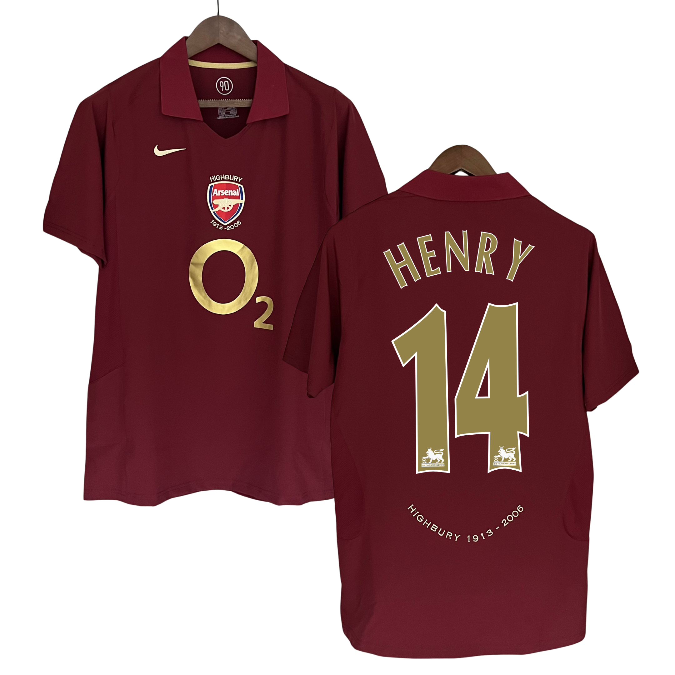 Camisola principal Arsenal 2005/2006 - Henry 14 - Versão adepto 1