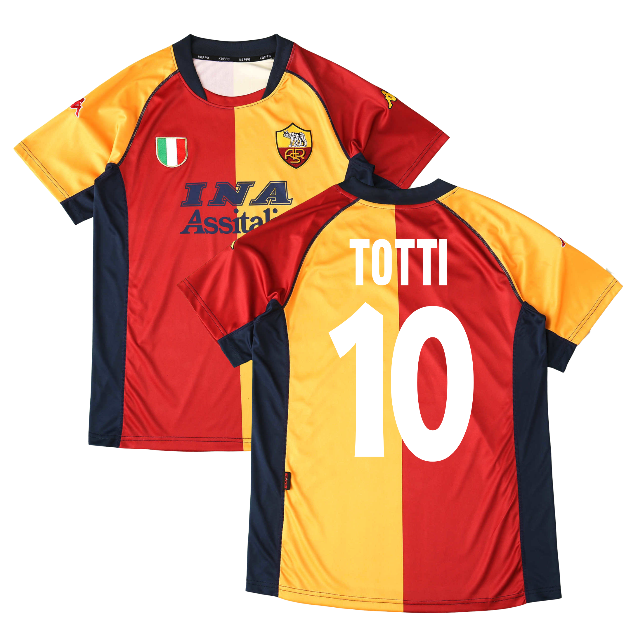 Camisola principal AS Roma 2001/2002 - Totti 10 - Versão adepto 1