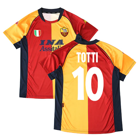 Camisola principal AS Roma 2001/2002 - Totti 10 - Versão adepto