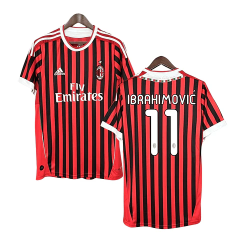 Camisola principal AC Milan 2011/2012 - Ibrahimovic 11 - Versão adepto
